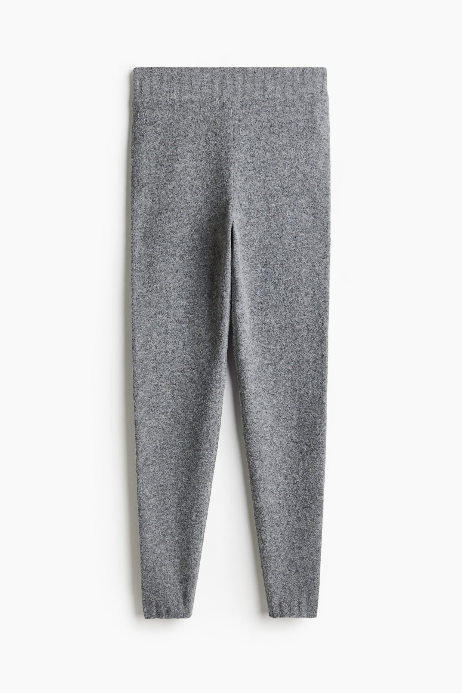 Finstickade leggings - Gråmelerad/Mörkbeigemelerad/Grå - 2