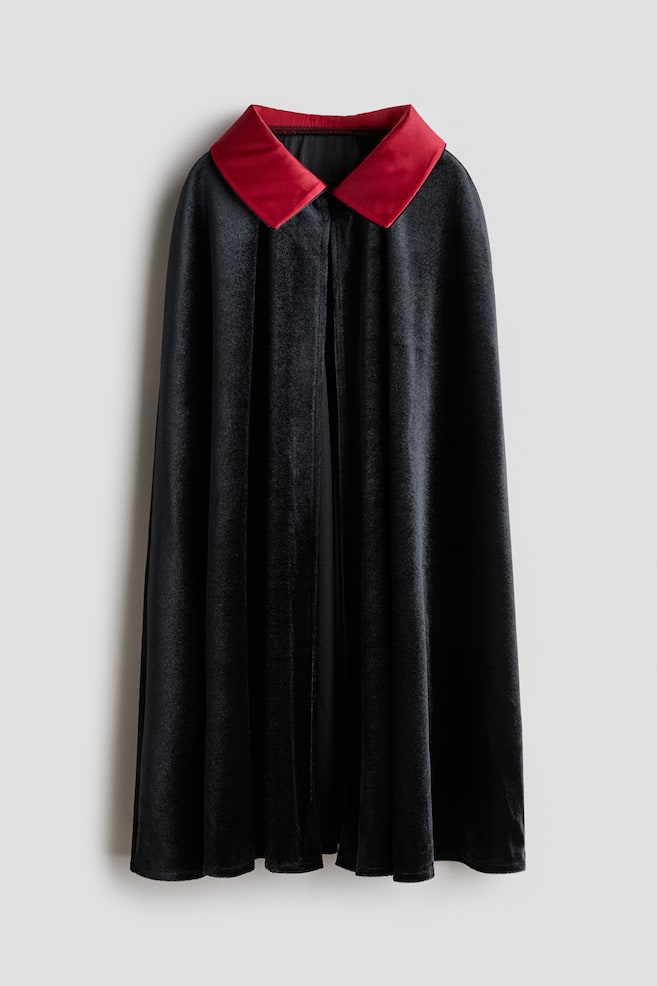 Fancy dress vampire cape - Black/Red - 1