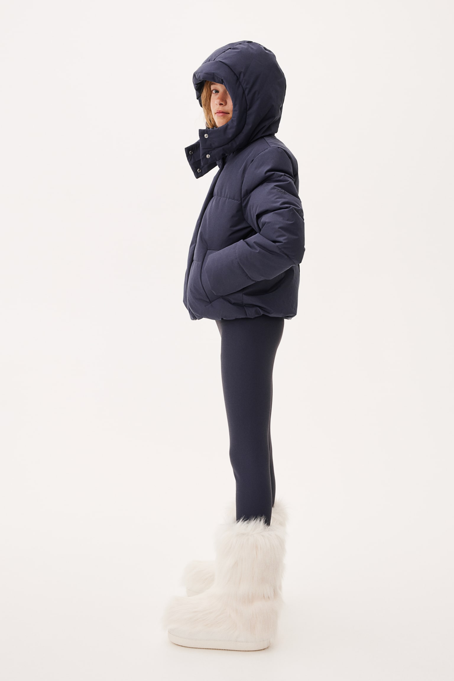 Sports puffer jacket in ThermoMove™ - Dark blue/White - 2