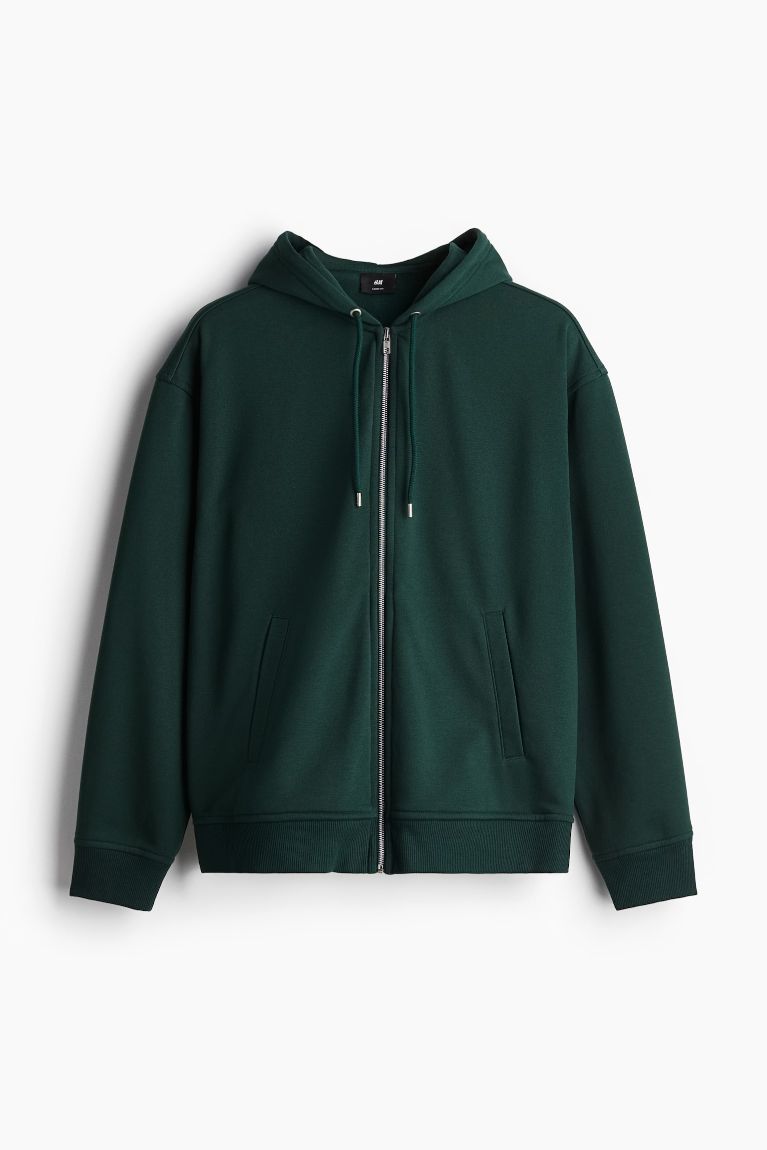 Loose Fit Zip-through hoodie - Dark green/Black/Grey marl/Light beige/Dark blue/Dark greige - 2