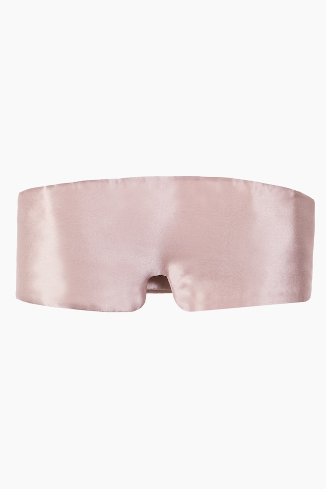 Silk sleep mask - Light pink/Black - 1