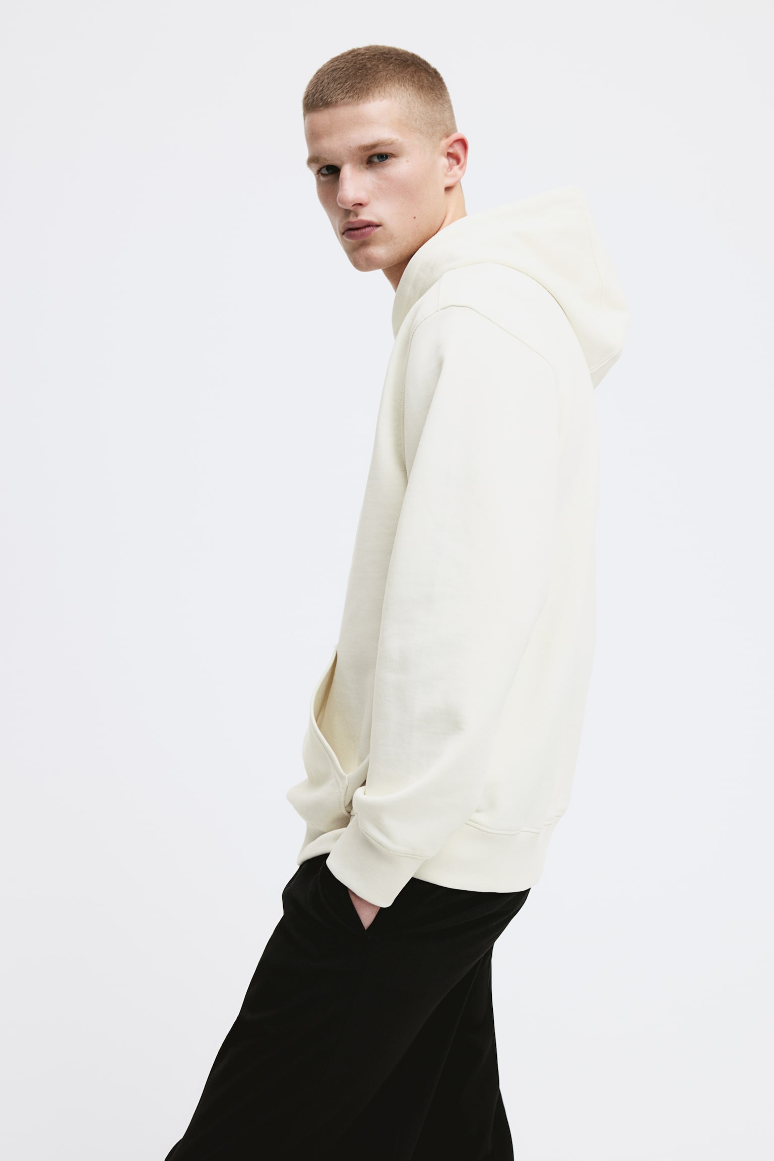 Regular Fit Hoodie - Cream/Green/Black - 4