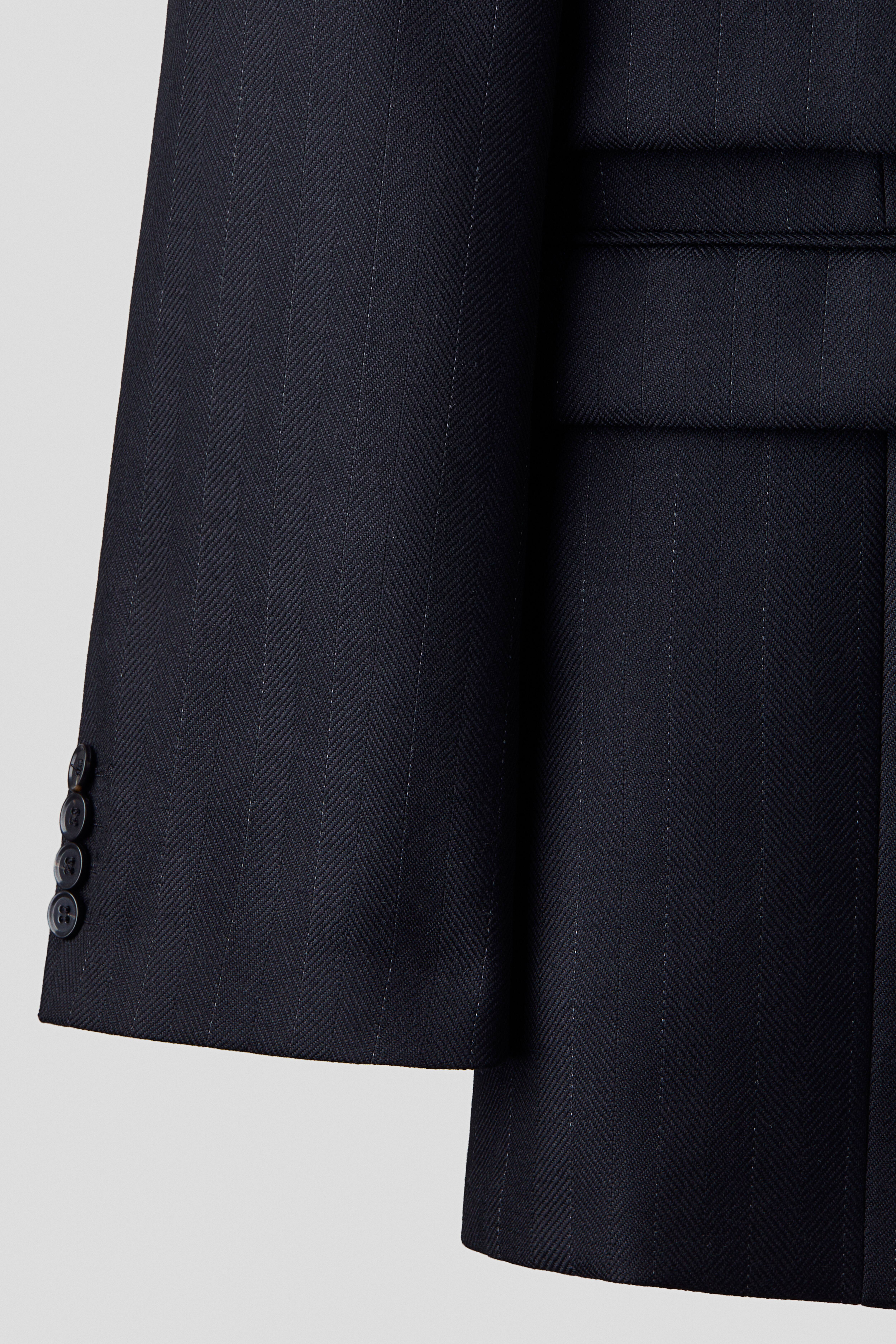 Long Single-Breasted Wool Jacket