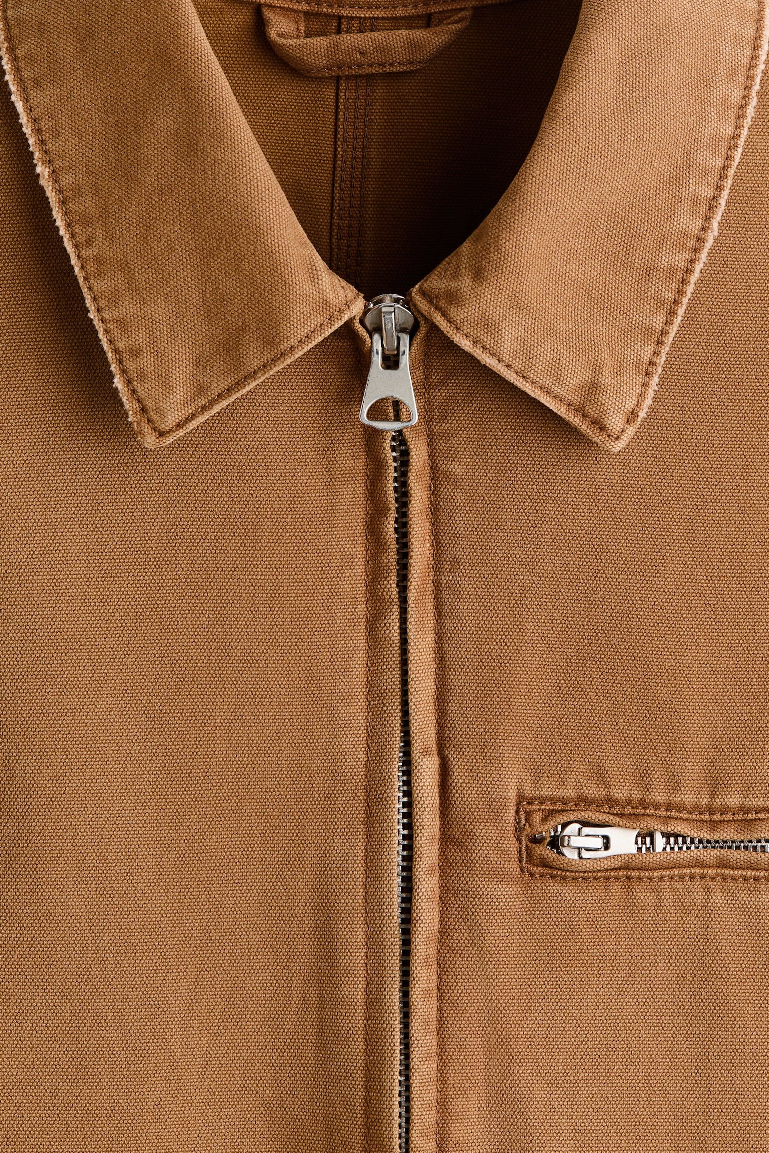 Collared jacket - Dark beige/Khaki green - 4