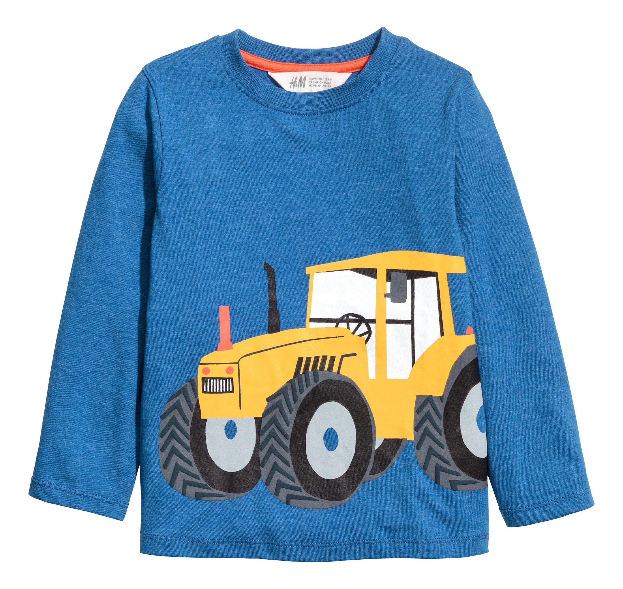View larger image: Long-sleeved jersey top - Dark blue marl - Kids | H&M GB 1