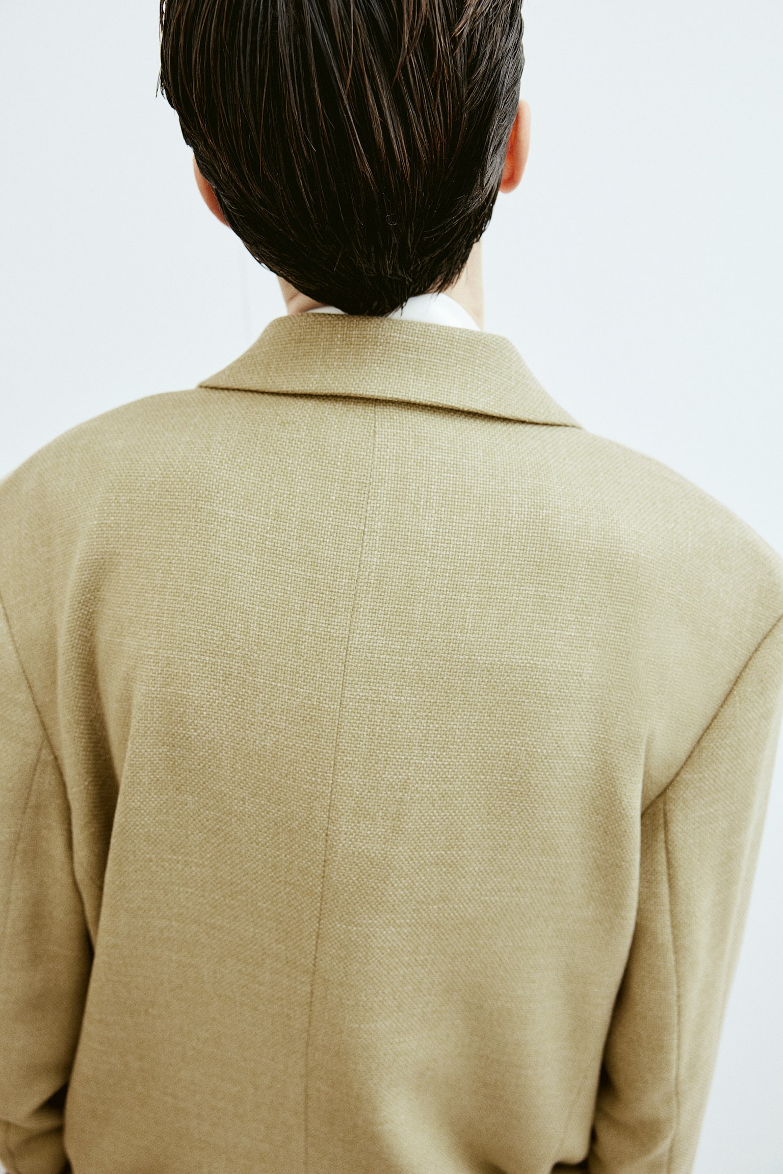 Oversized Blazer - Light khaki green/Cream/Dusty blue - 4