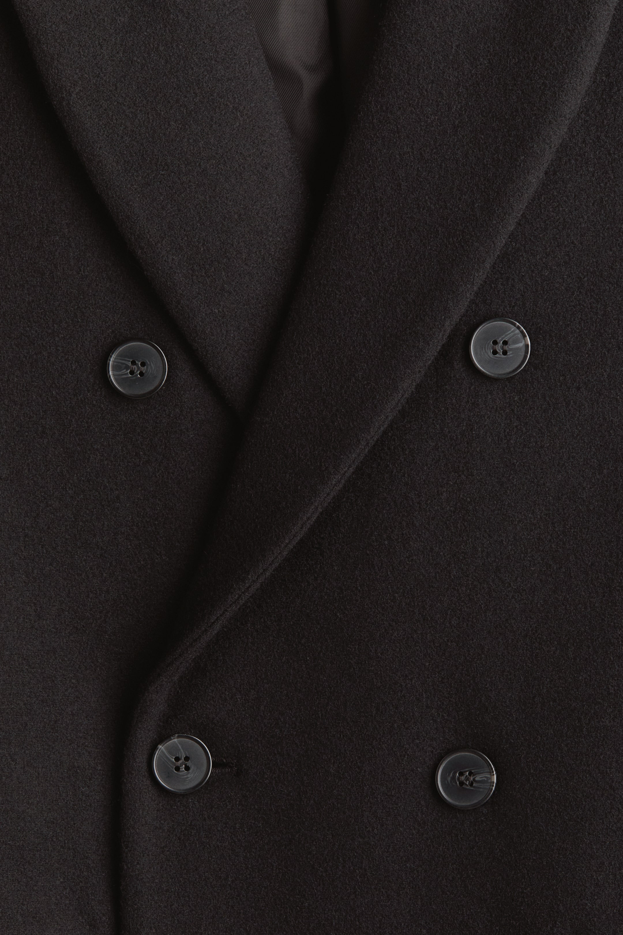 View larger image: Wool-Blend Coat - Black - Men | H&M US 8