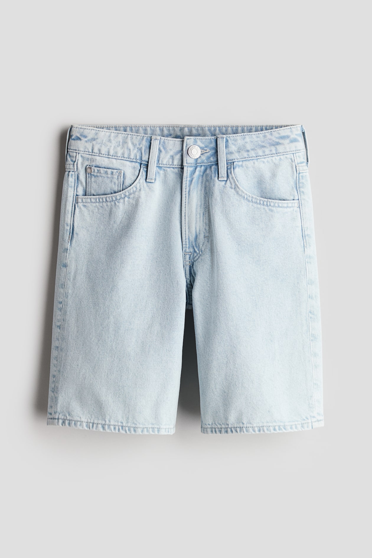 Loose Fit Denim shorts Pale denim blue Kids H&M IN
