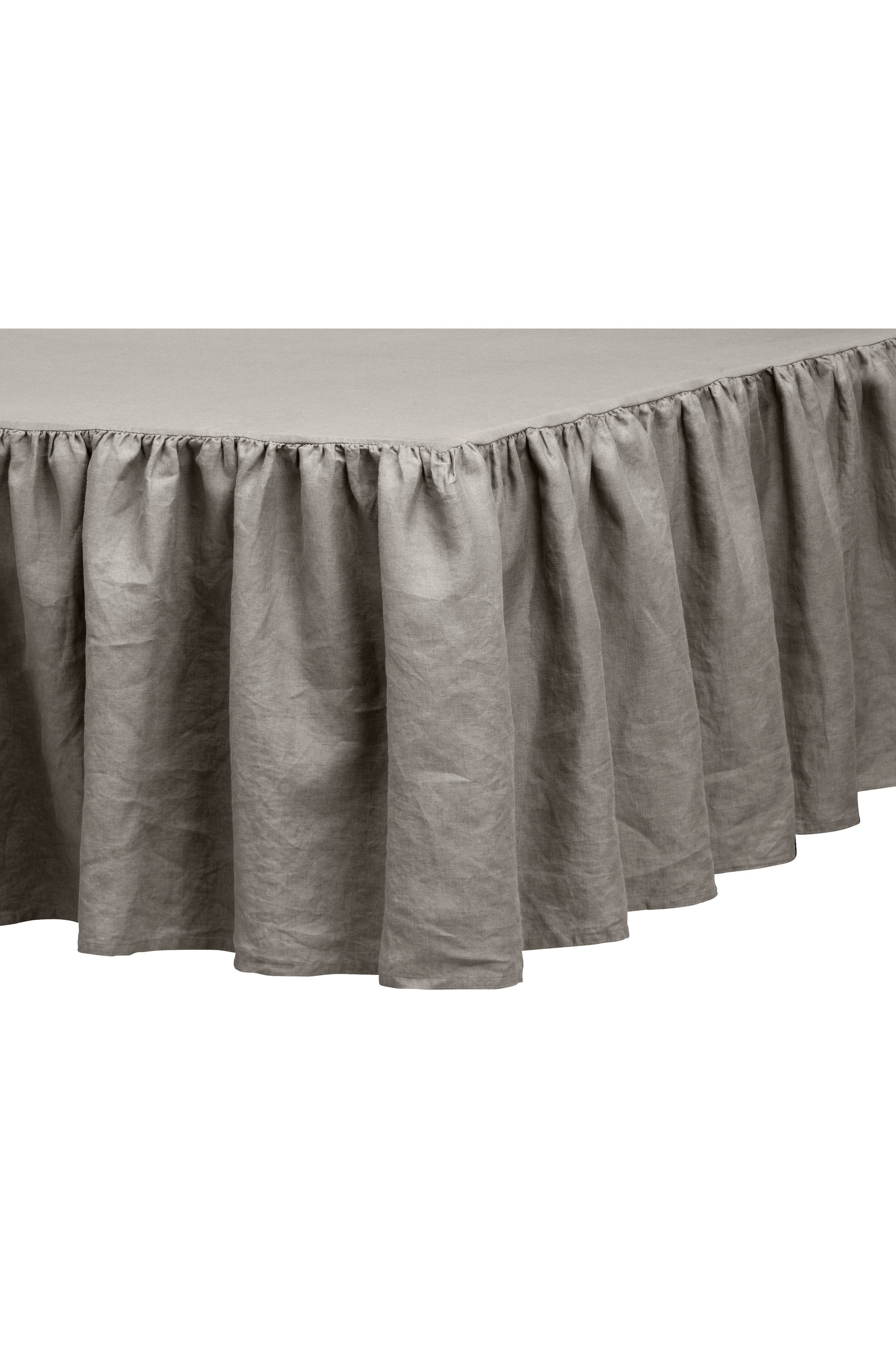 Grösseres Bild ansehen: Cache-sommier en lin lavé - Dark grey - HOME | H&M CH 1