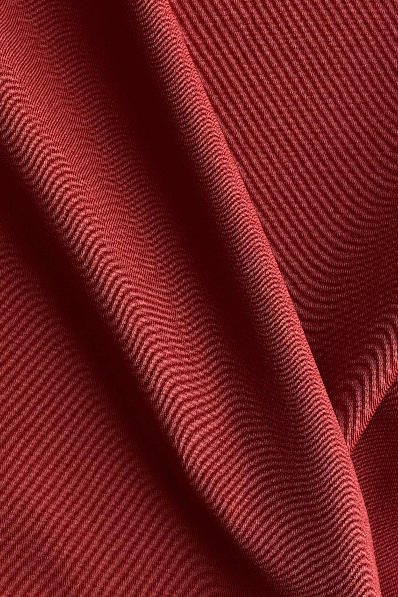 Купальник на одне плече з ущільненими чашечками - Іржаво-червоний - 2