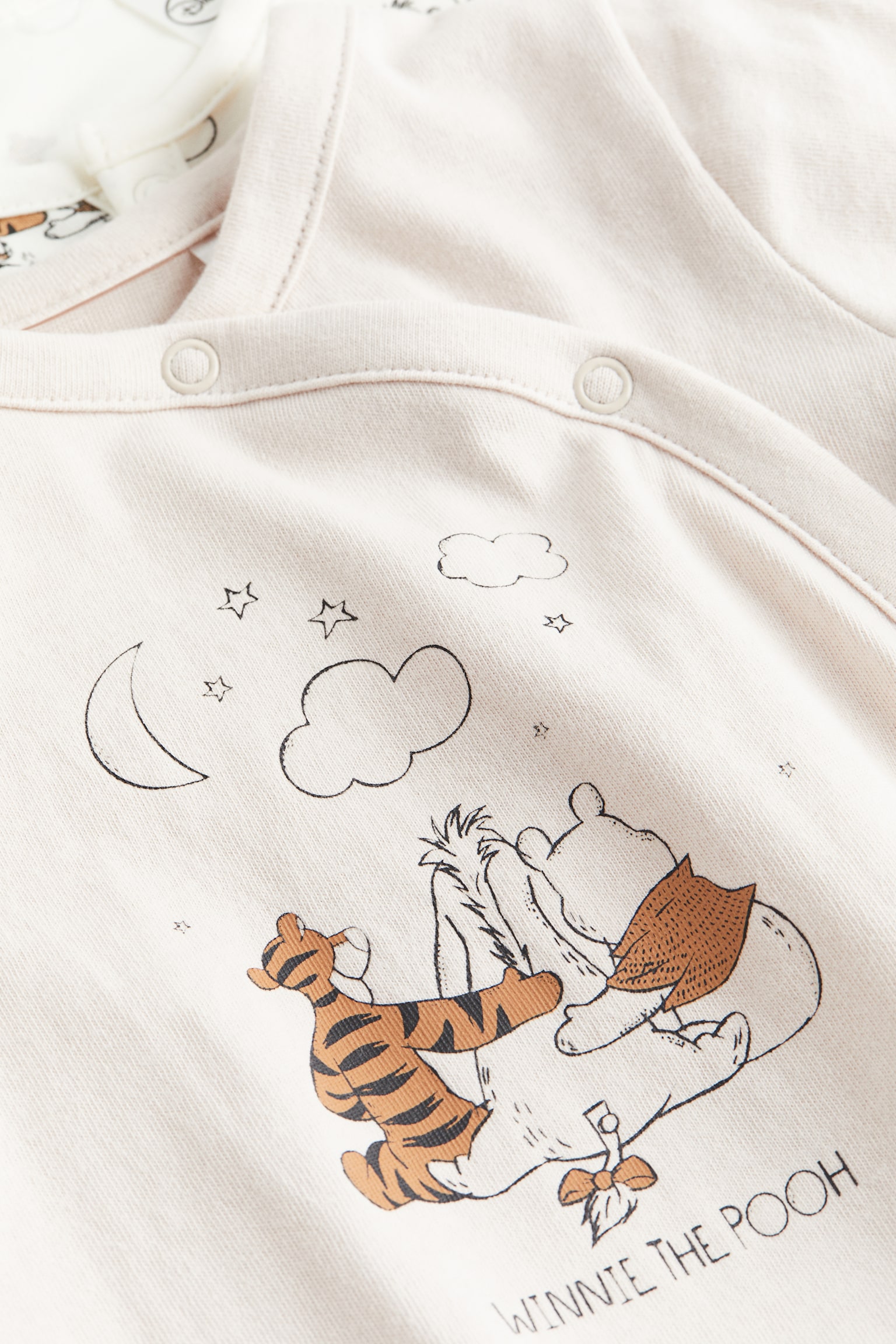 2-pack sleepsuits with full feet - Light beige/Winnie the Pooh/White/Winnie the Pooh - 3