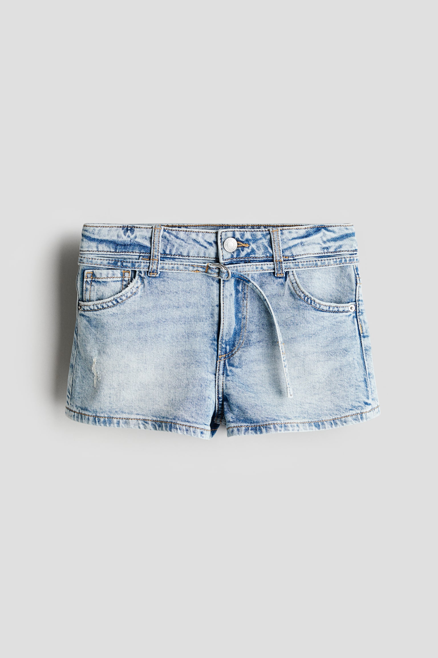 Relaxed Fit Denim Shorts - Light denim blue/Denim blue/Dark denim blue/stars - 1