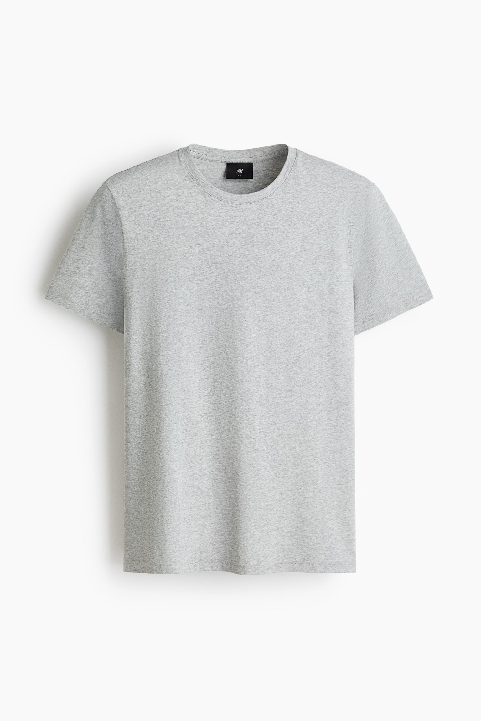 T-shirt Slim Fit από βαμβάκι Pima - Ανοιχτό γκρι μελανζέ/Μαύρο/Ναυτικό μπλε/Σκούρο καφέ/Λευκό - 1
