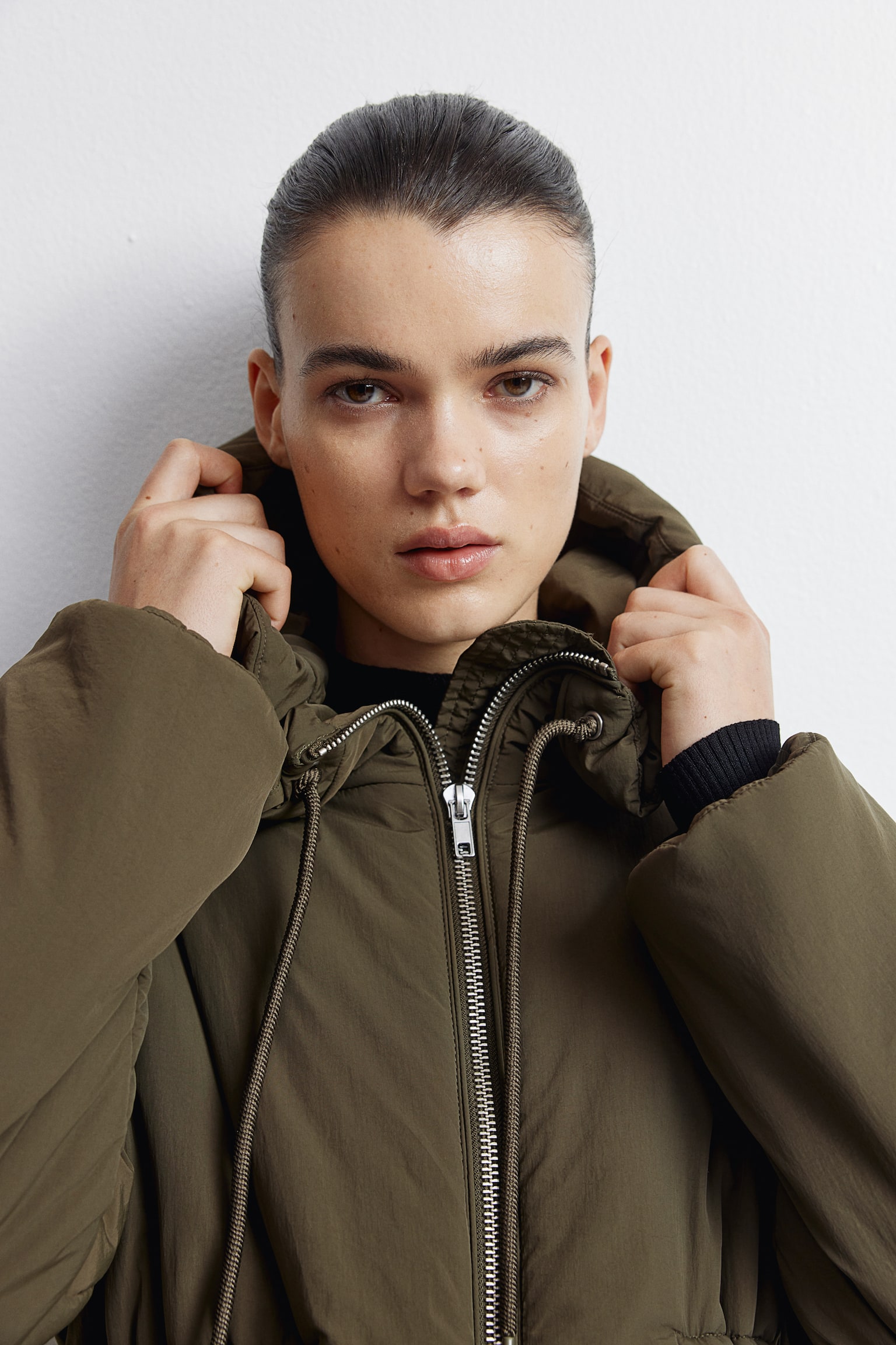 MAMA Padded parka - Dark khaki green/Black - 5