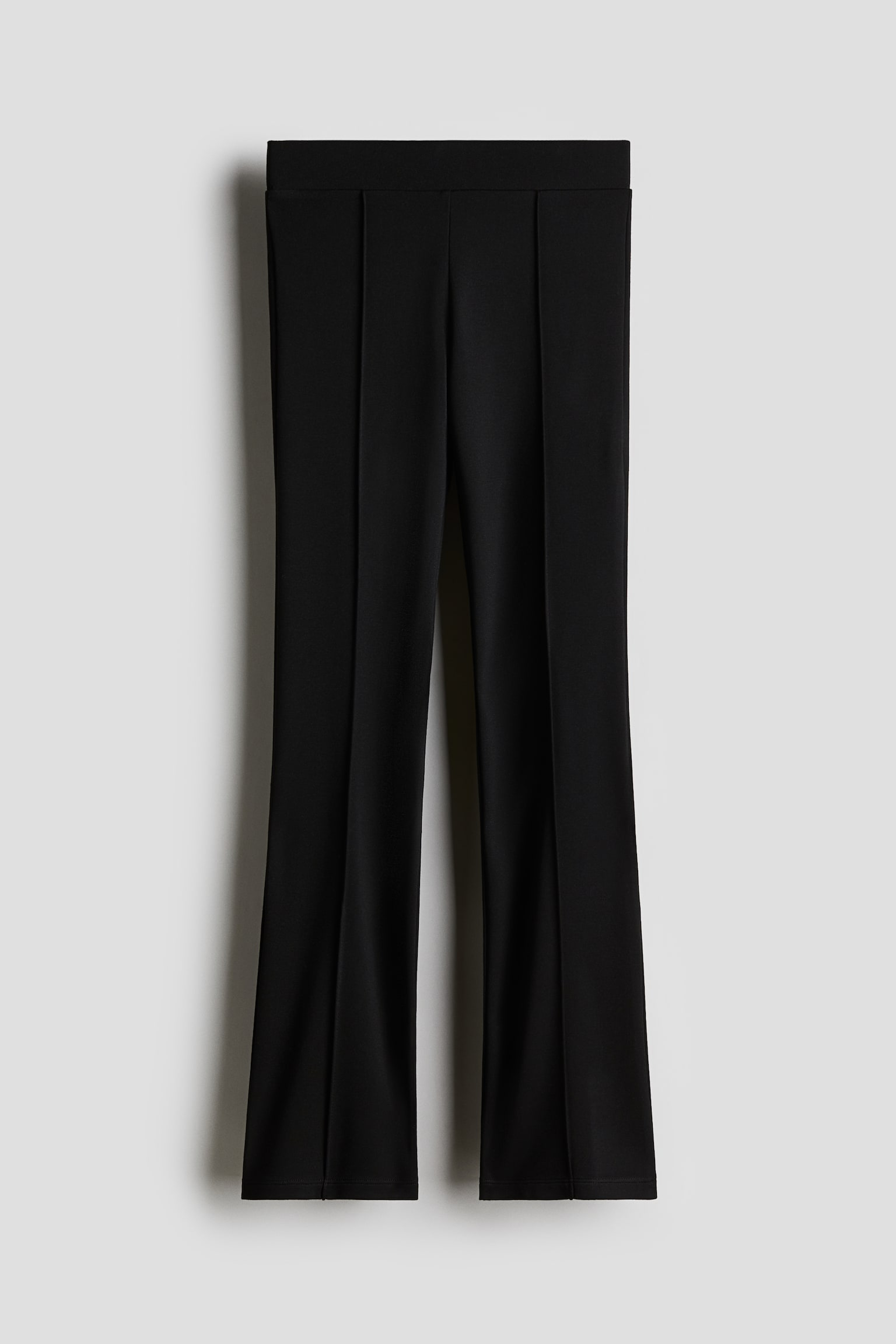 Женские брюки H&M Flared Jersey Pants, цвет: Чёрный — фото 1