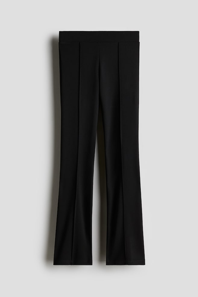 Flared Jersey Pants - Black - 1