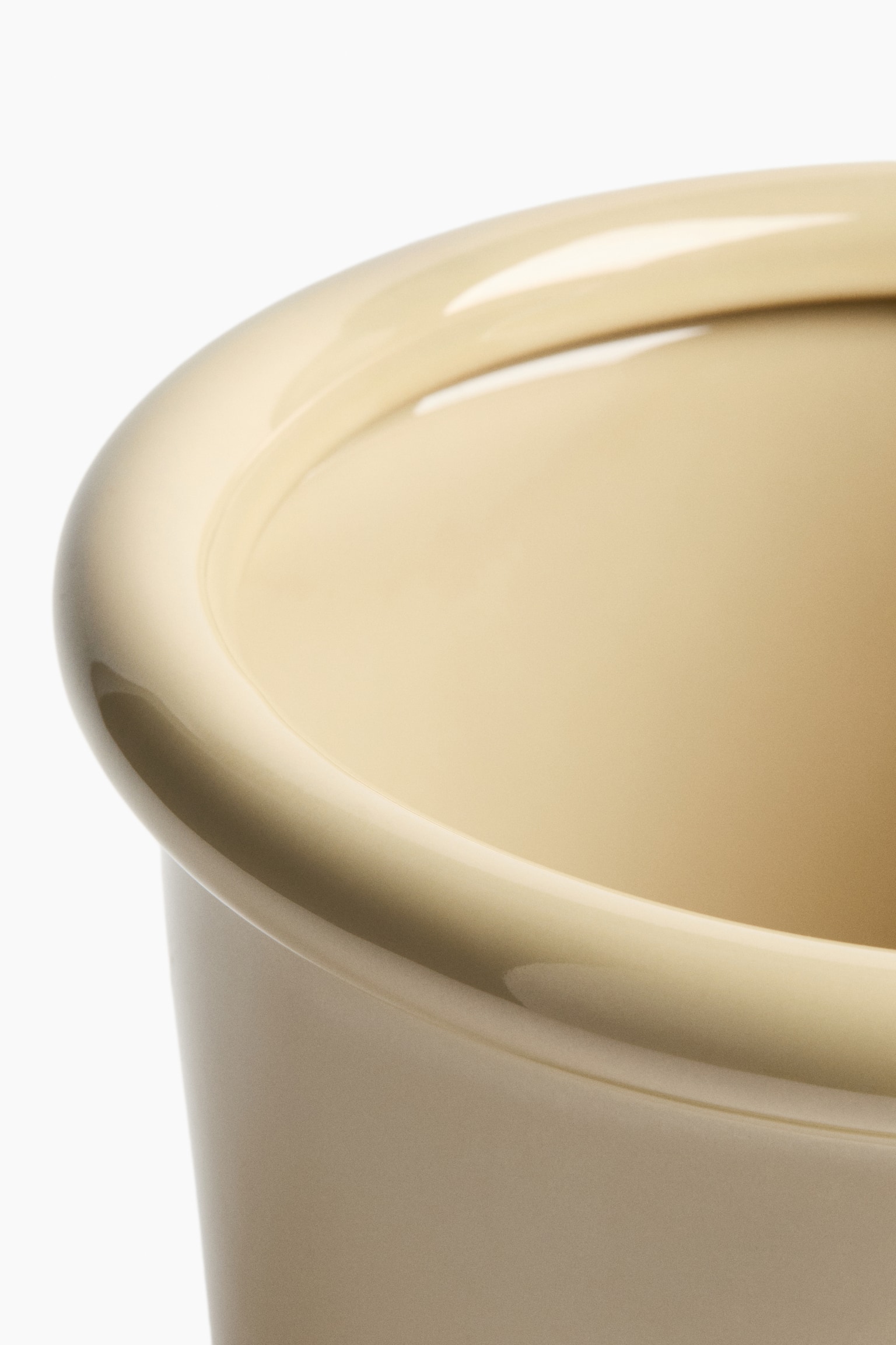 Великий горщик для квітів з кераміки з підставкою - Світло-жовтий/Темно-коричневий/Світло-зелений/Білий - 3