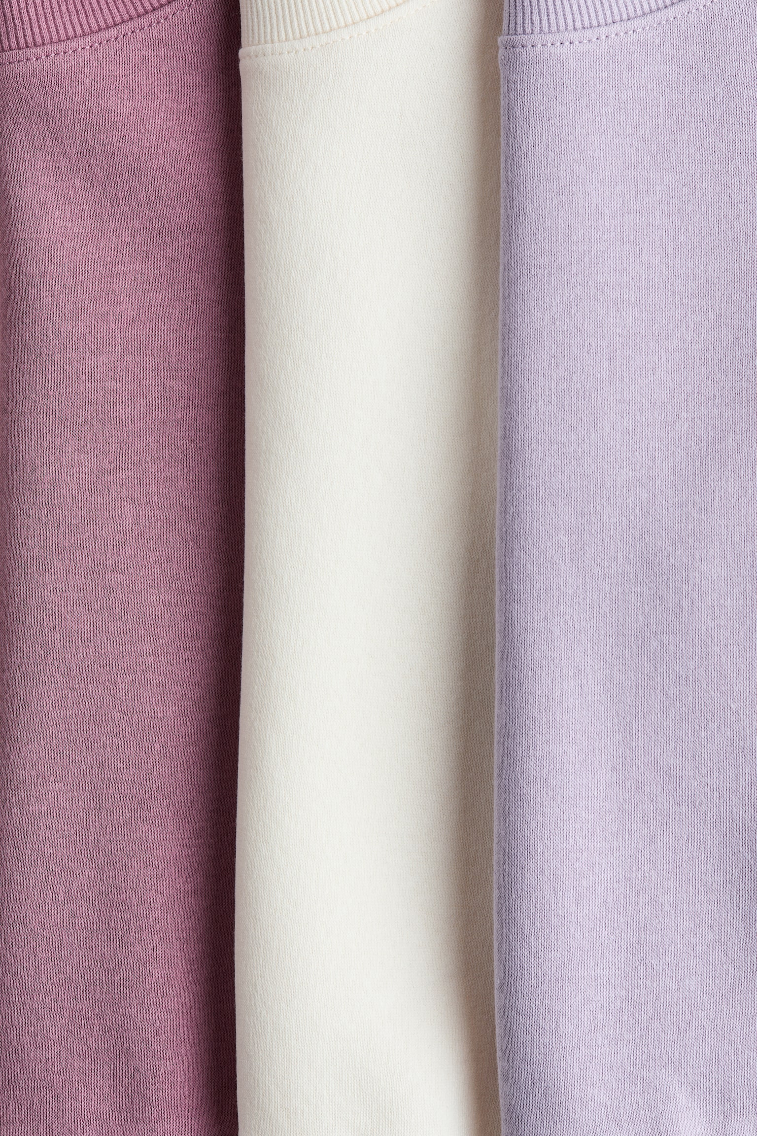3-pack brushed-inside sweatshirts - Light purple/Old rose/Dark grey/Hearts/Light pink/Apricot/Pink/Leopard print/Pink/Spotted - 2