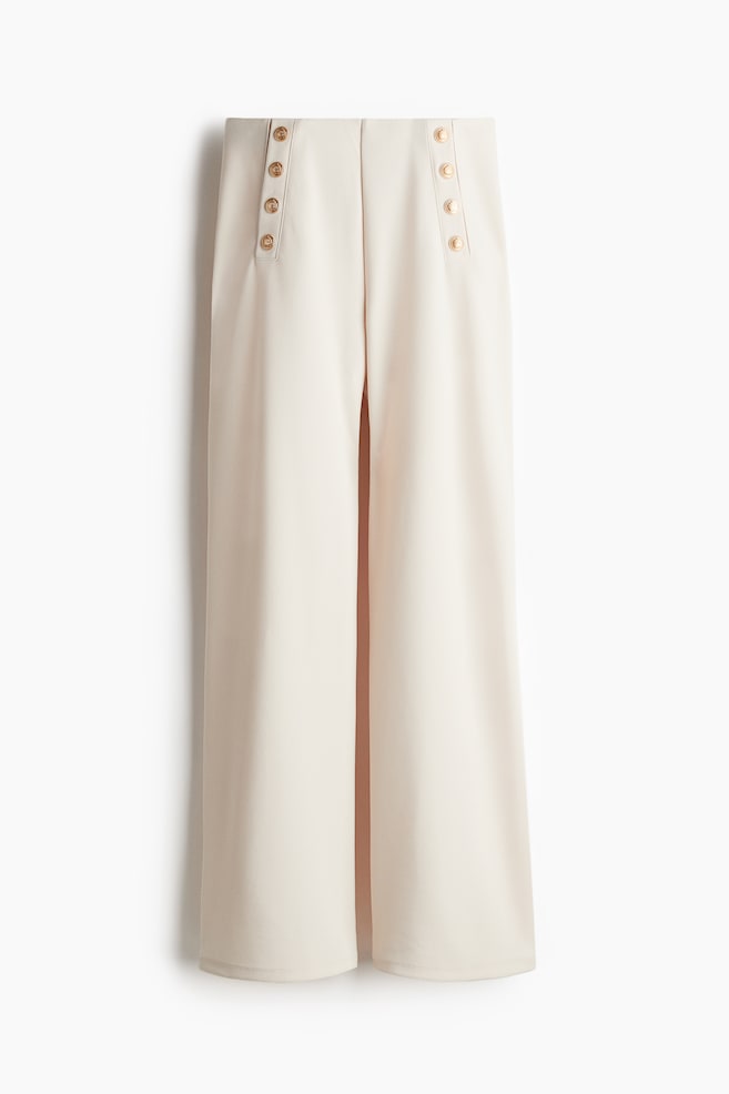 Pantalon à boutons - Crème/Marine/Noir/Beige foncé/Brun/Marine - 1
