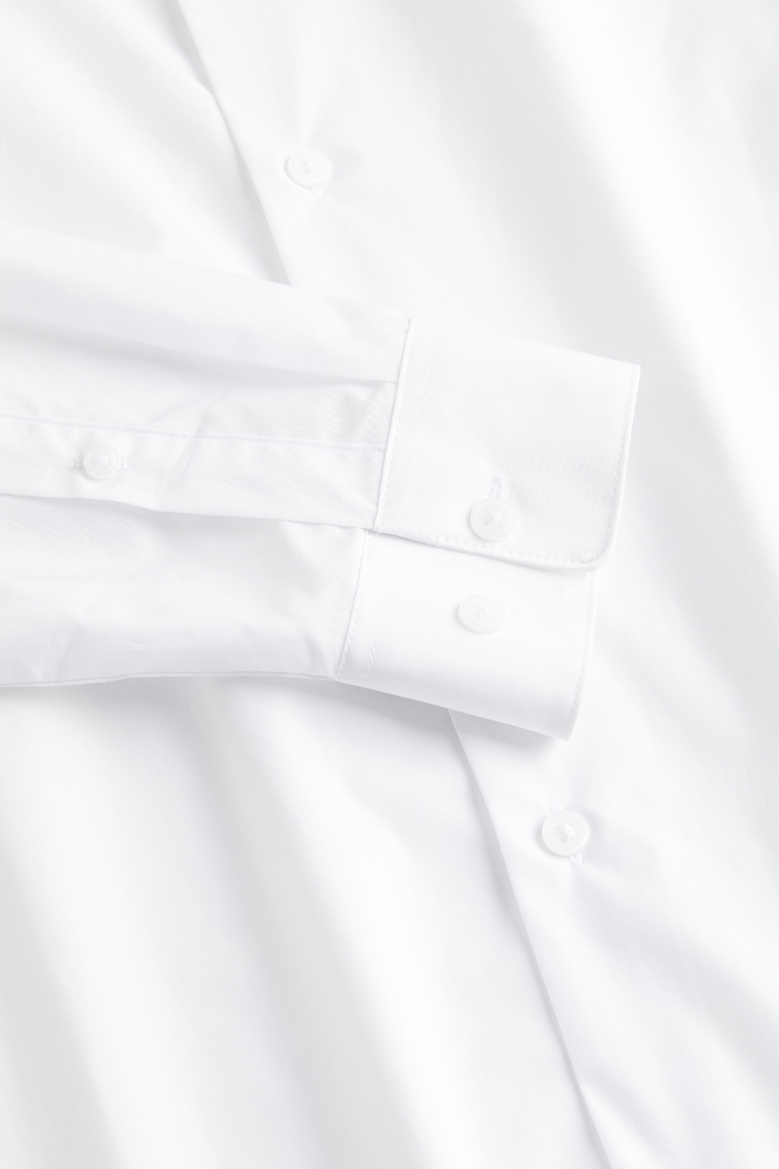 Regular Fit Poplin shirt - White/Black - 2