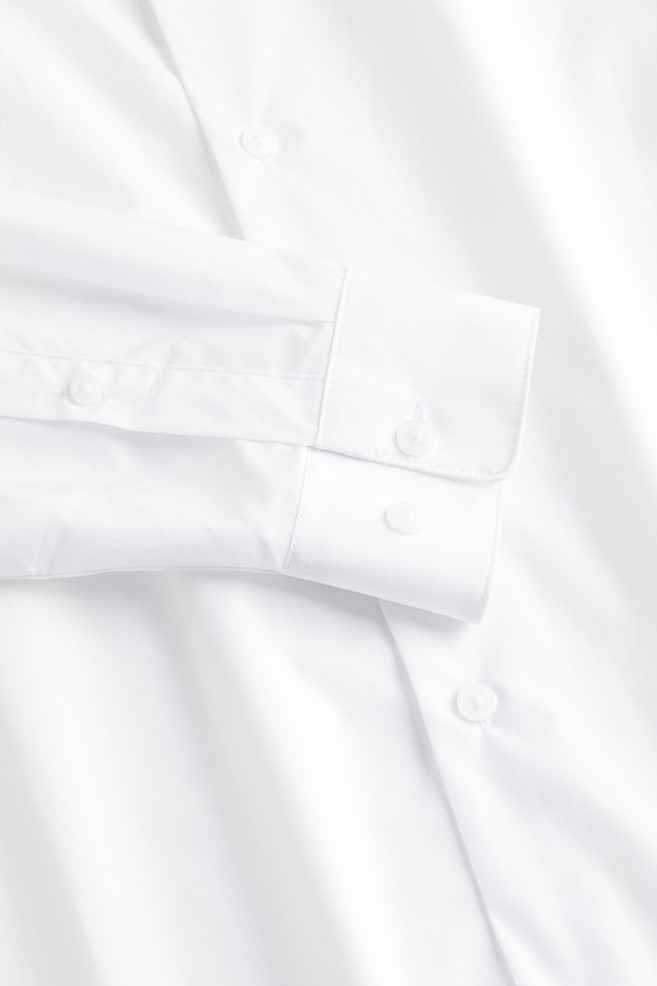 Skjorte i poplin Regular Fit - Hvid/Grøn/Hvidstribet/Sort - 6