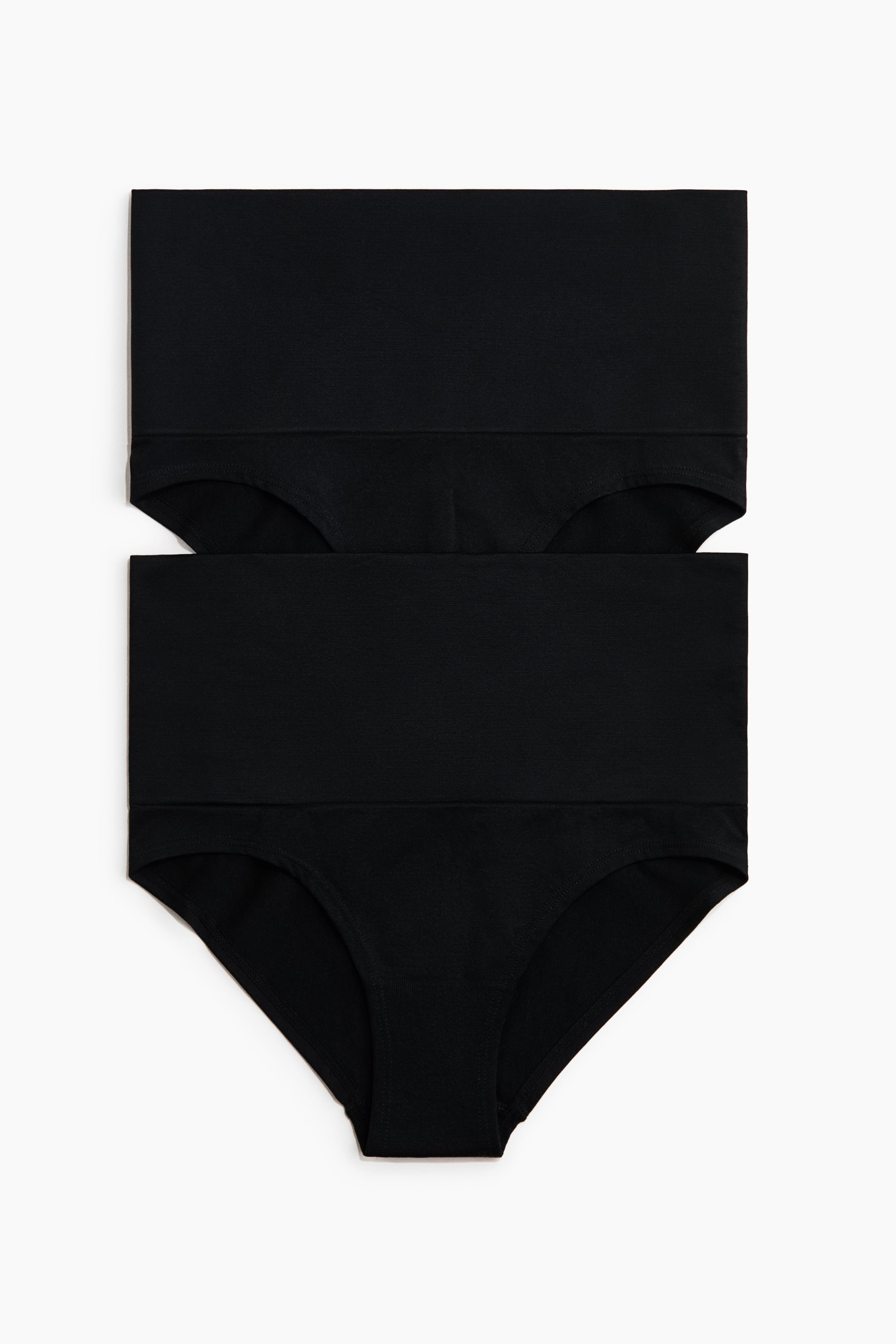 拡大画像を表示: ミディアムシェイプショーツ 2枚セット - ブラック - レディース | H&M JP 6