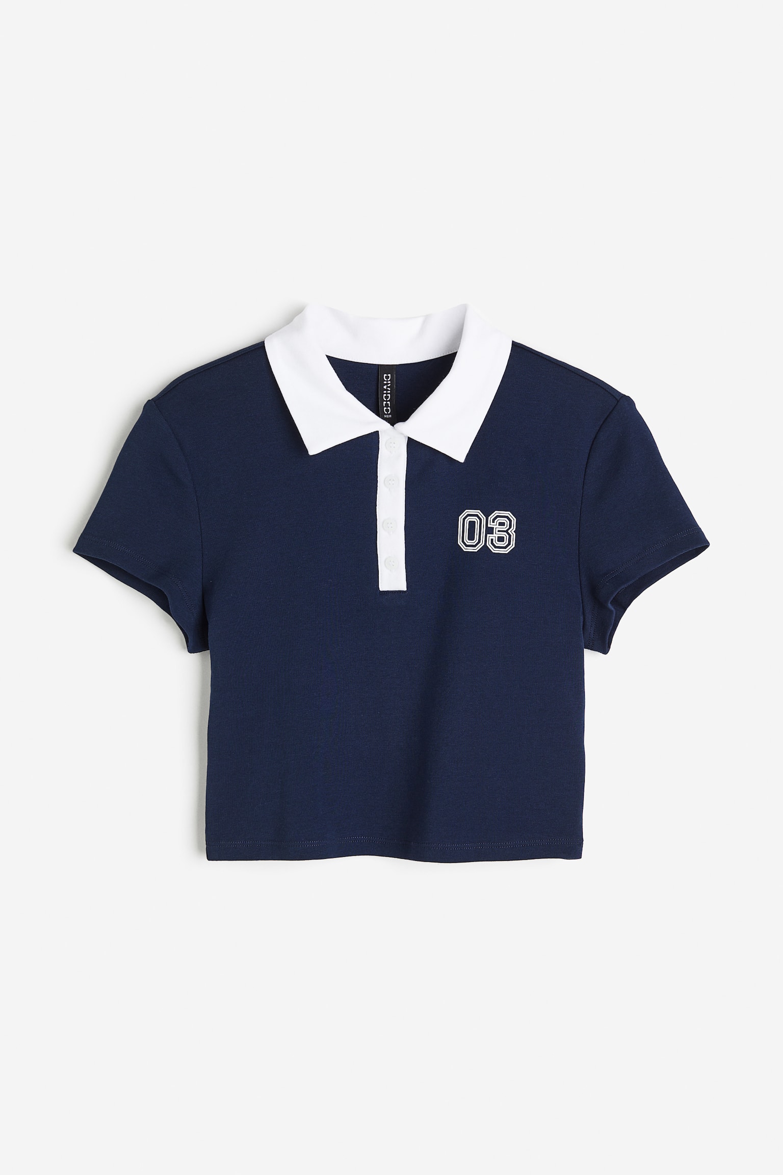 Cropped Polo Shirt - Dark blue/03/Dark blue/Stripe/Red/Los Angeles/Dark green/Portland/Light grey marle/Tiger/Light green/Stripe/Dark blue/Stripe/Light grey marle/NYC - 1