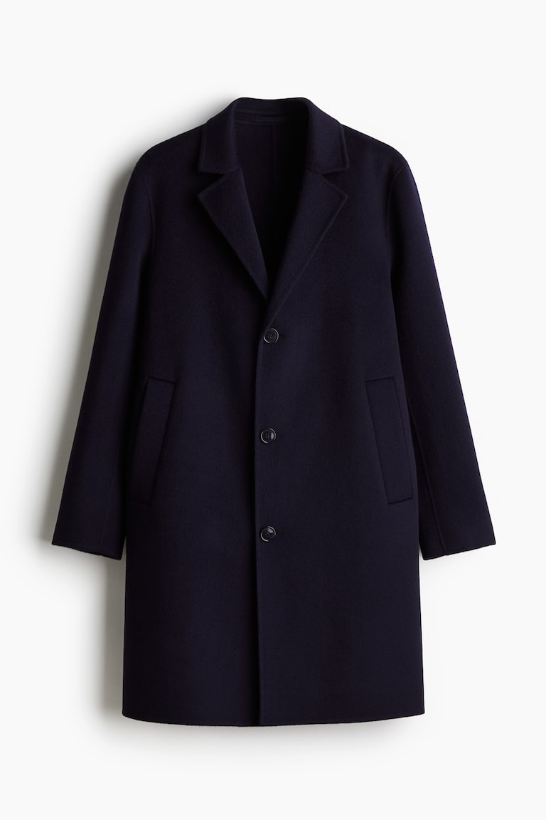 Wool coat Navy blue Men H&M IN