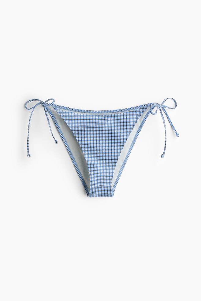 Tie tanga bikini bottoms - Light blue/Checked/Coral pink/Cream/Orange/Striped/Cream/Cherries/White/Cream/Dark brown - 1