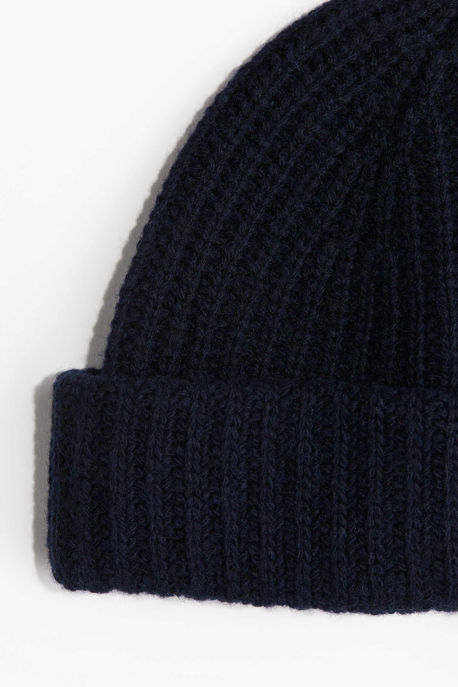 Rib-knit wool-blend hat - Navy blue/Black/Dark grey/Dark beige - 2