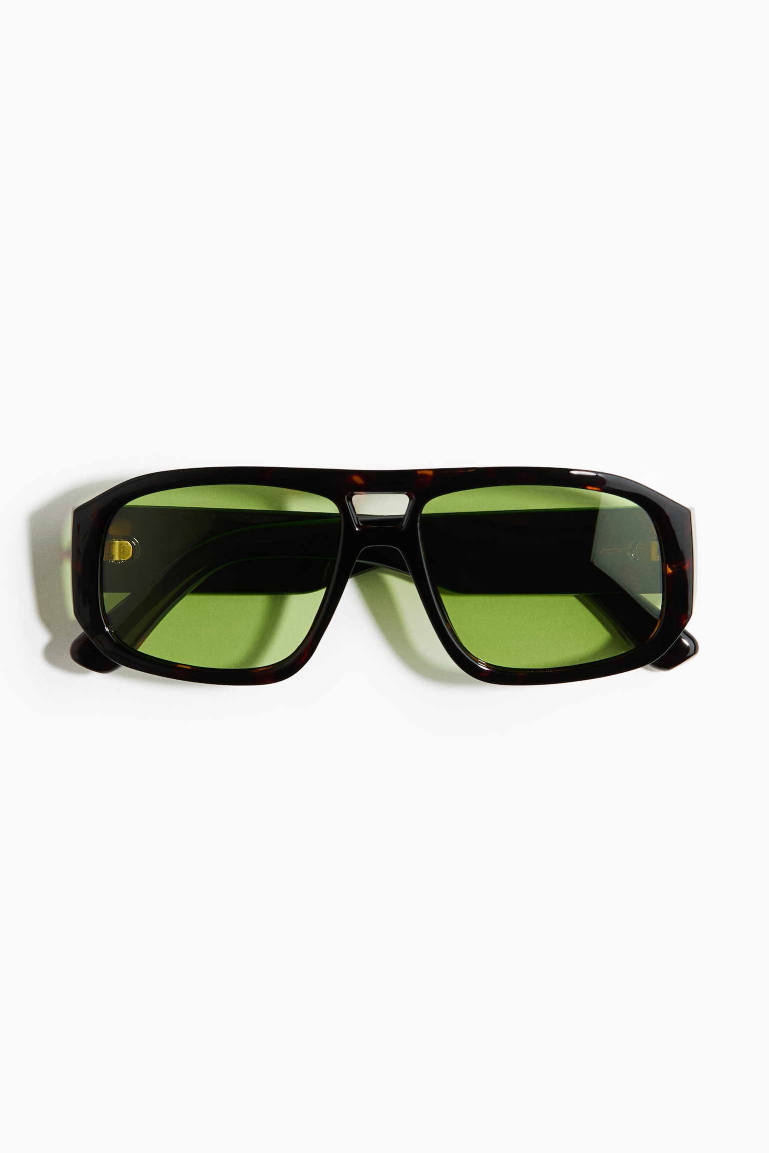 Óculos de sol polarizados de modelo piloto - Castanho/Padrão tartaruga - 1