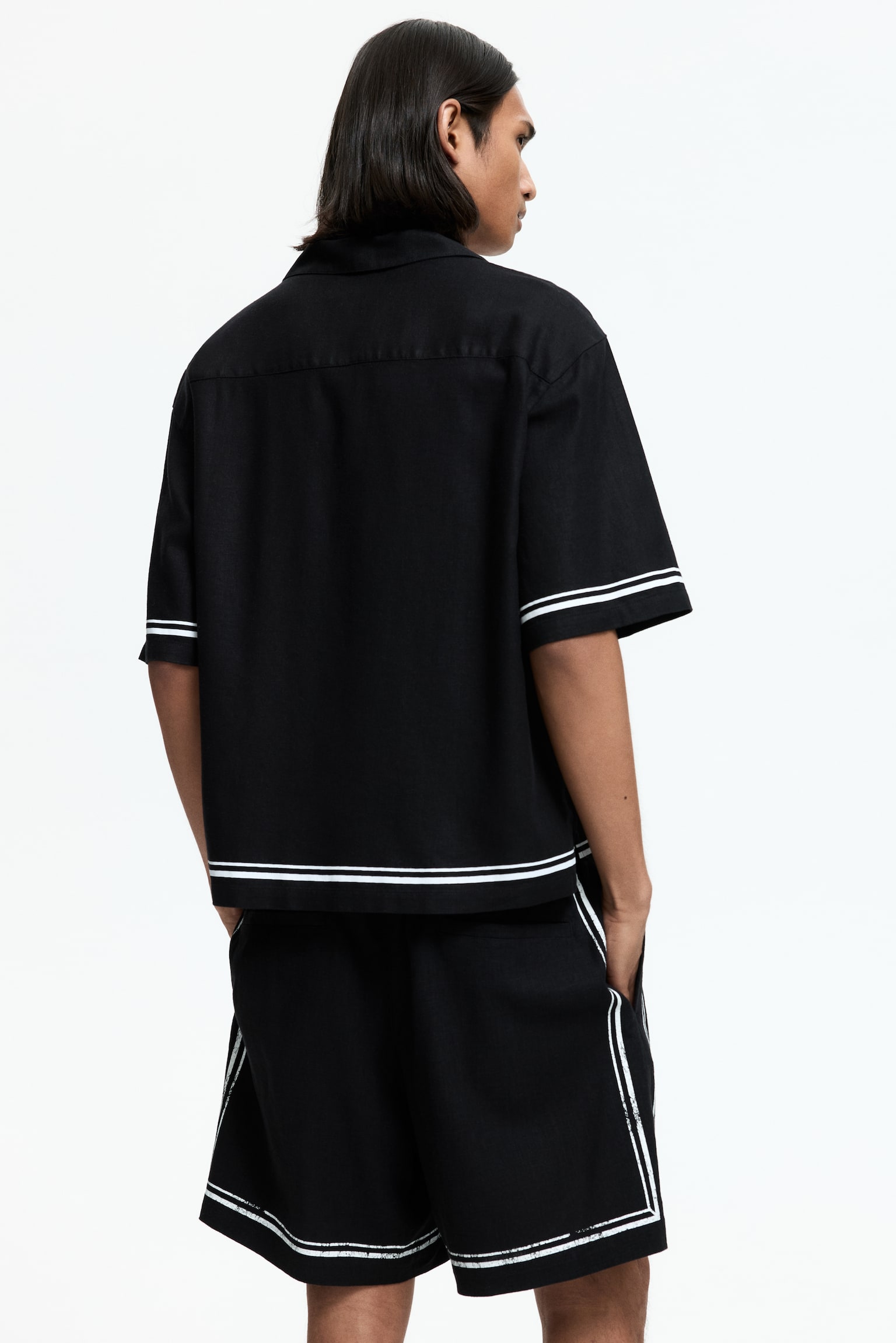 Relaxed Fit Printed resort shirt-Black/California Dreams - 5