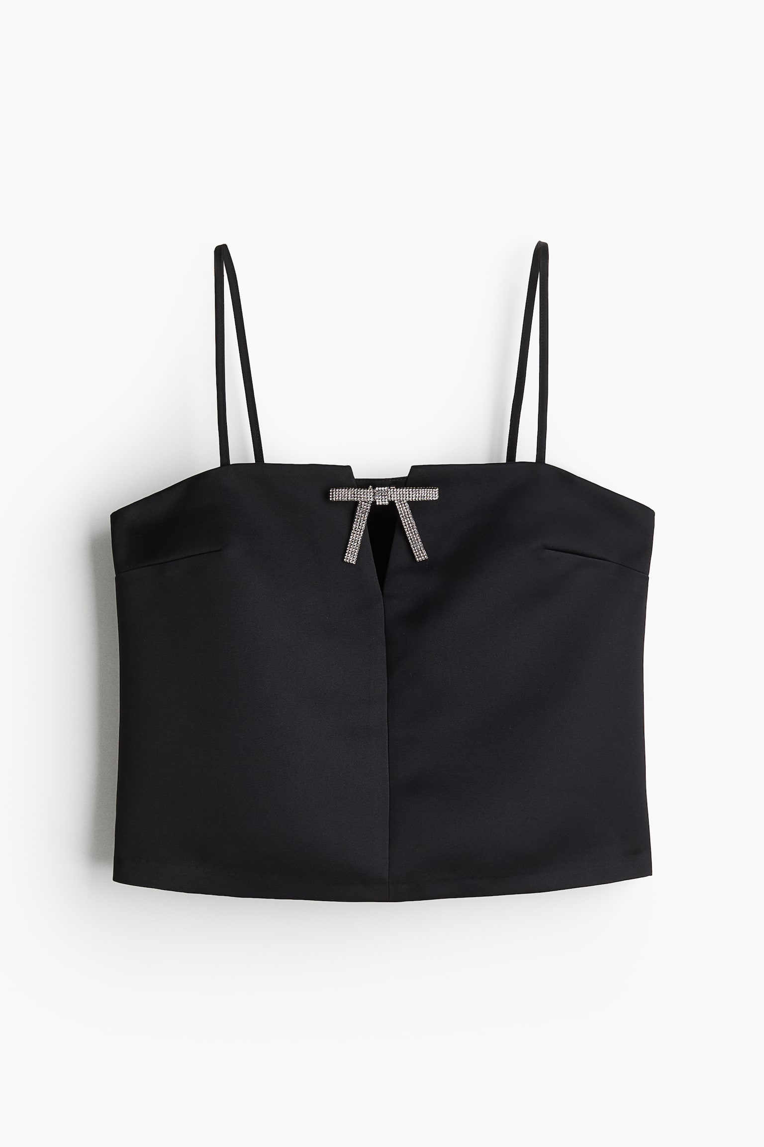 Bow-detail strappy top - Black/Cream/Burgundy - 2