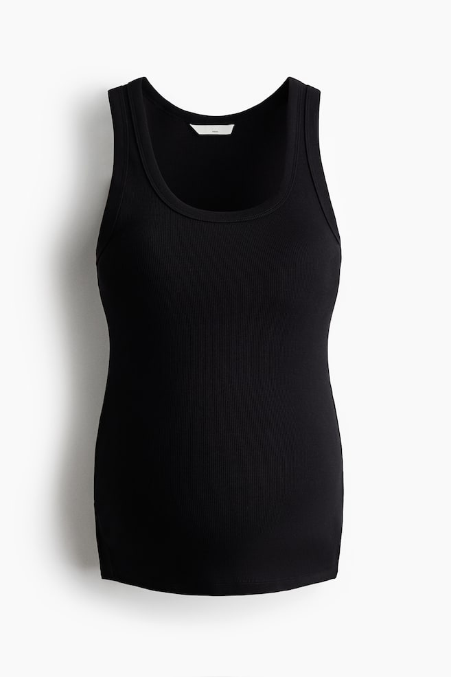 MAMA Ribbed vest top - Black/White/Pale yellow/Khaki green/Light purple/Burgundy - 1