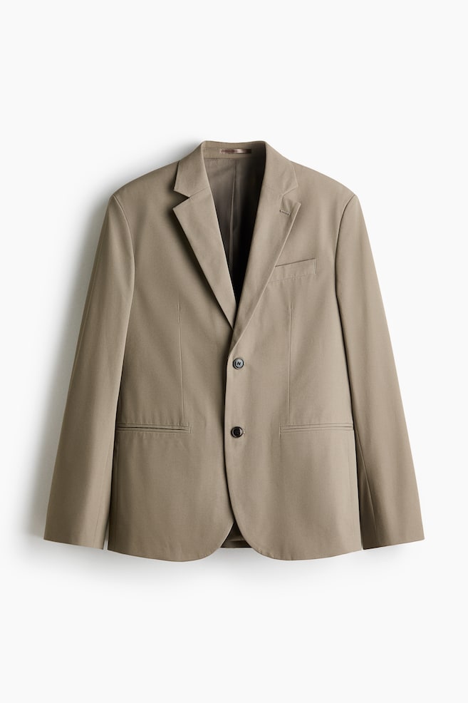 Enkelknäppt kavaj Regular Fit - Khakigrön/Svart - 1