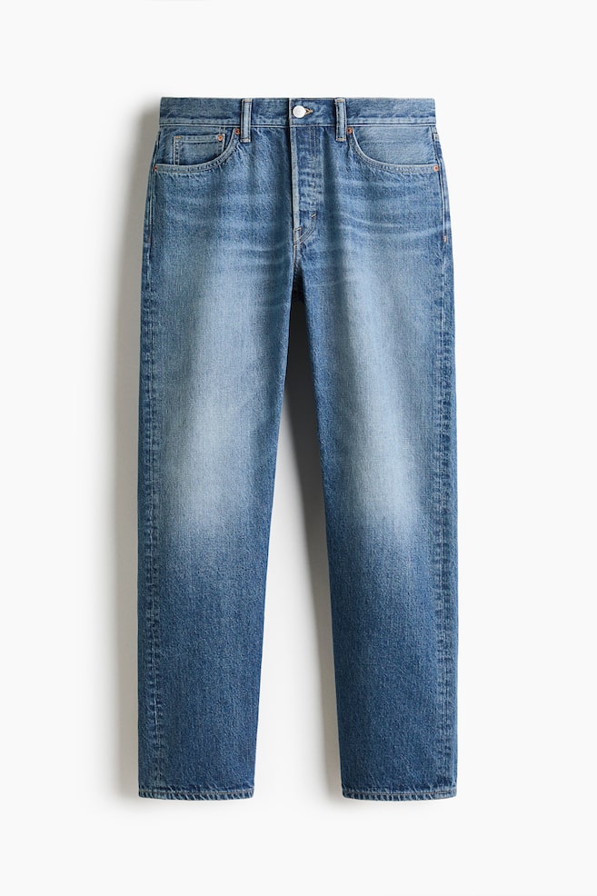 Straight Regular Jeans - Dark denim blue/Light denim blue - 1