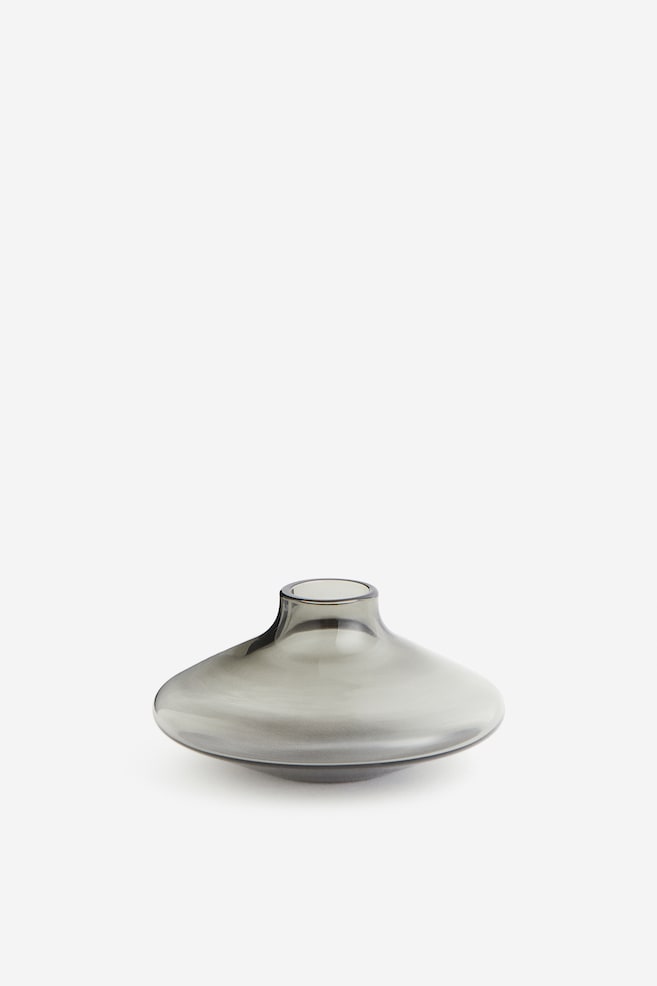 Mini vase en verre - Gris foncé - 1