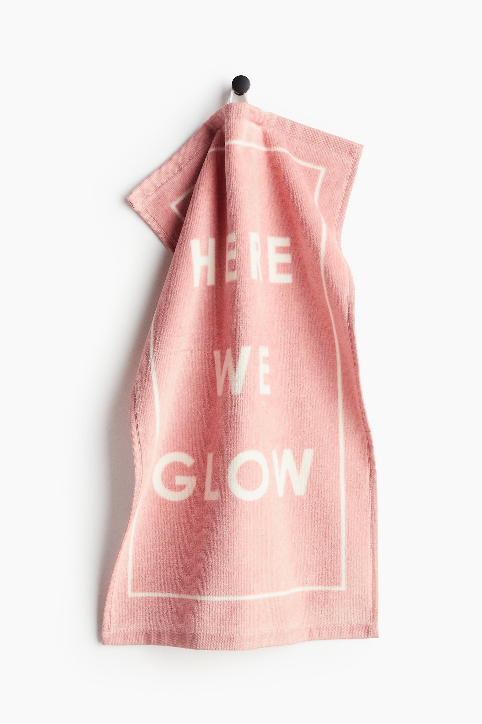 Motif-detail velour guest towel - Pink/Here We Glow/White/Here We Glow - 1