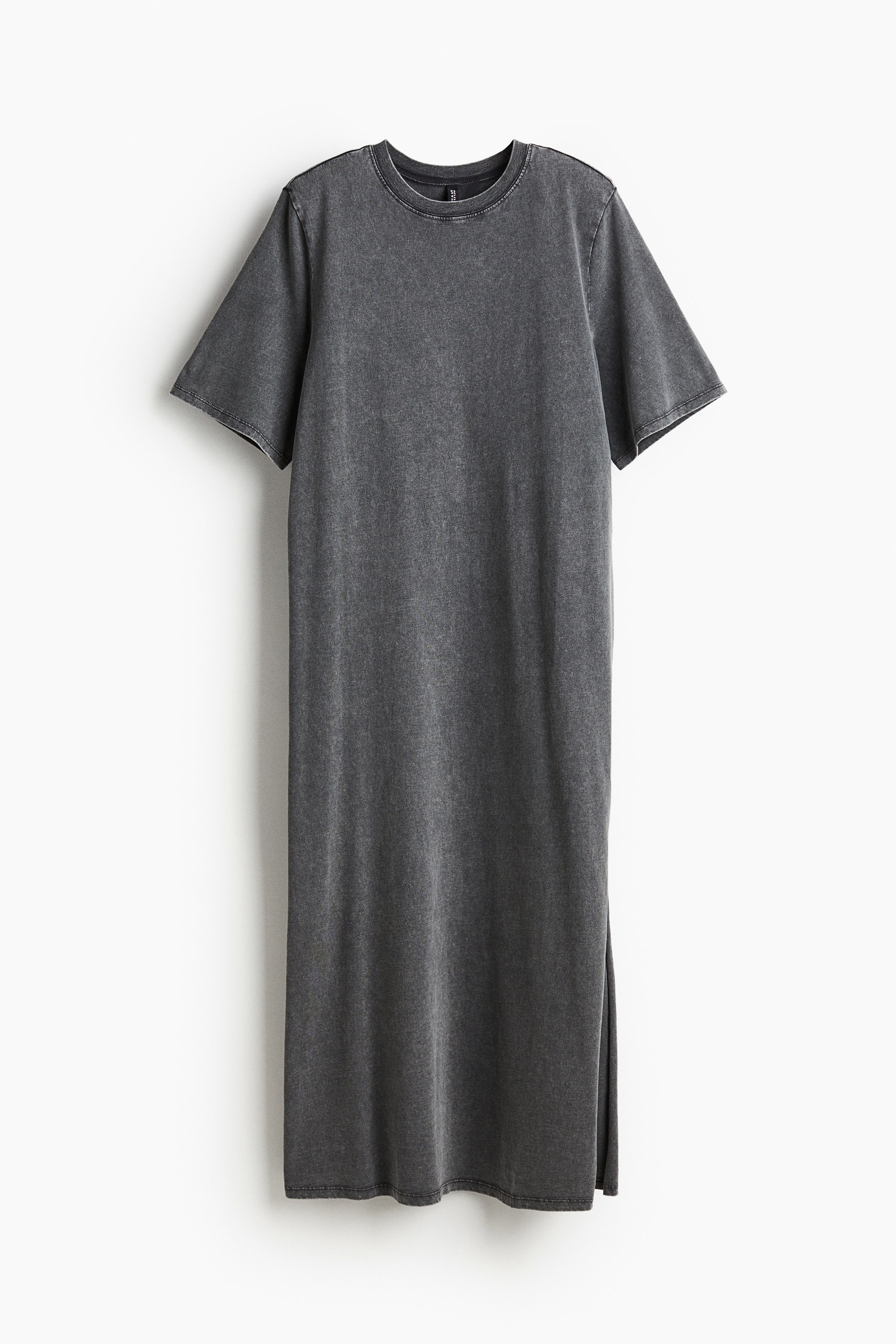T-shirt Dress with Shoulder Pads - Dark gray/washed - Ladies | H\u0026M US