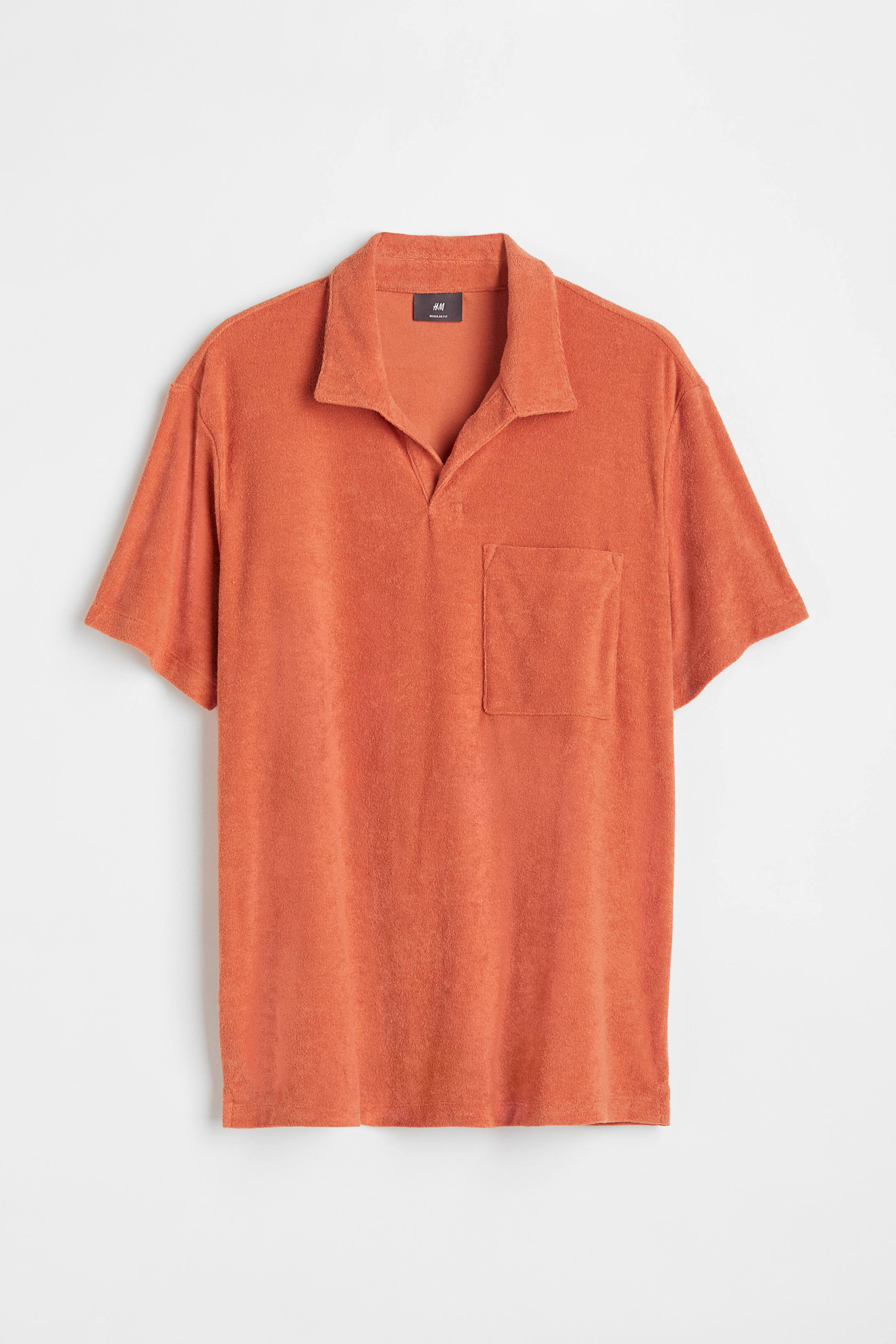 View larger image: Regular Fit Terry polo shirt - Terracotta - Men | H&M 1