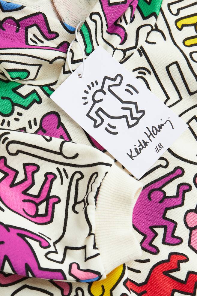 2-delat sweatshirtset med tryck - Crèmevit/Keith Haring - 3