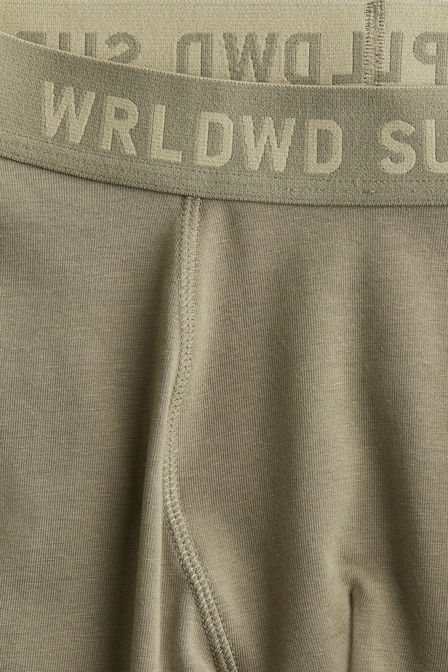 Cotton longjohns - Khaki green/Black - 2