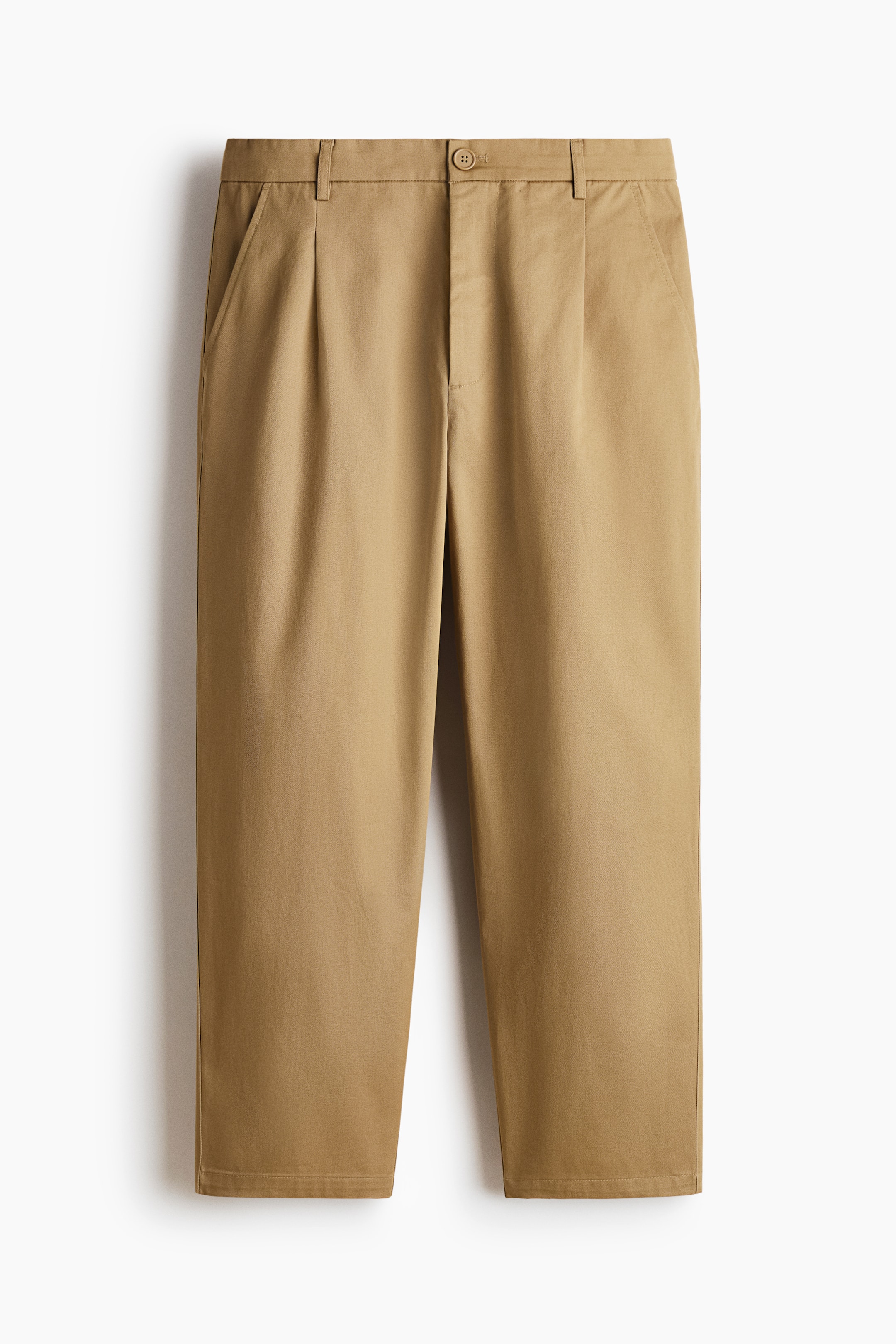 拡大画像を表示: Loose Fit Cotton trousers - ベージュ - Men | H&M JP 1
