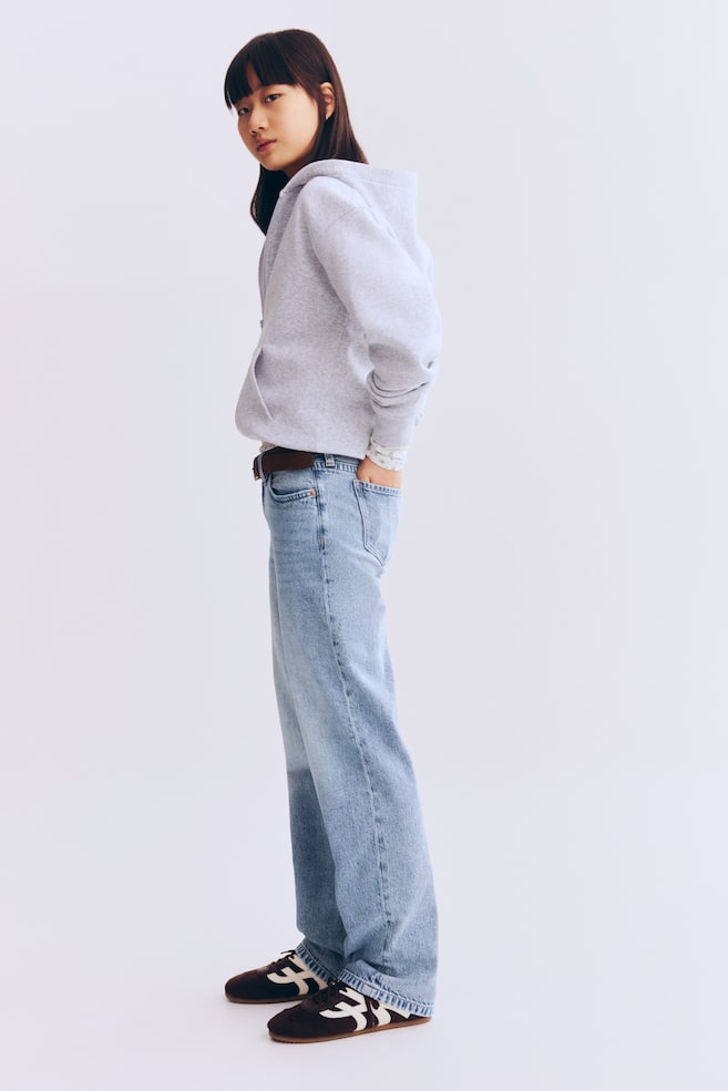 Straight Leg Jeans-Light denim blue - 3