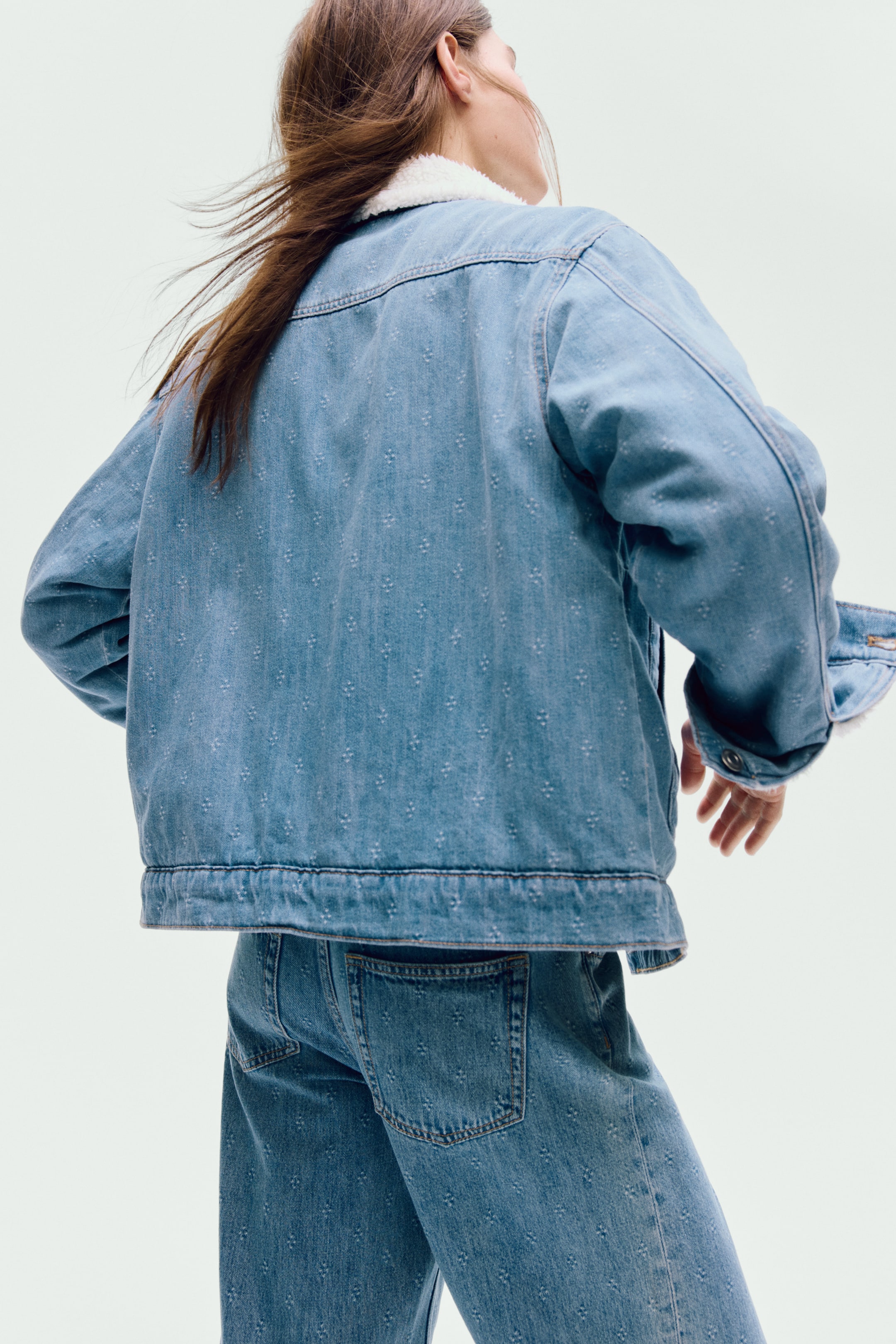 Veste en denim avec col