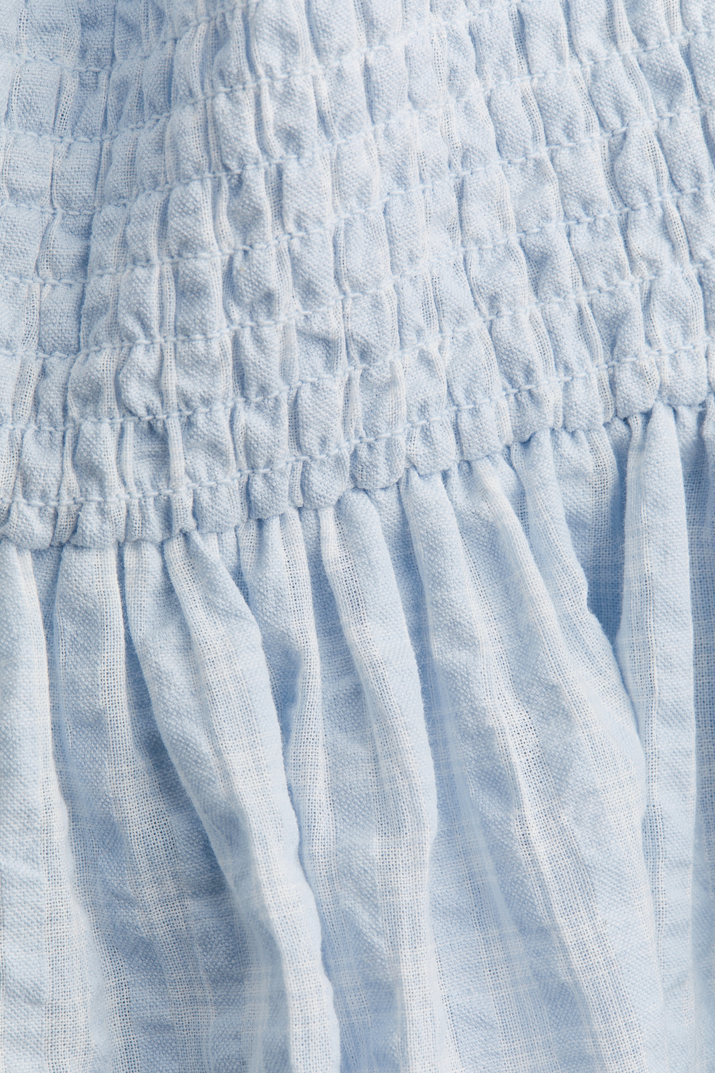 Smocked seersucker dress