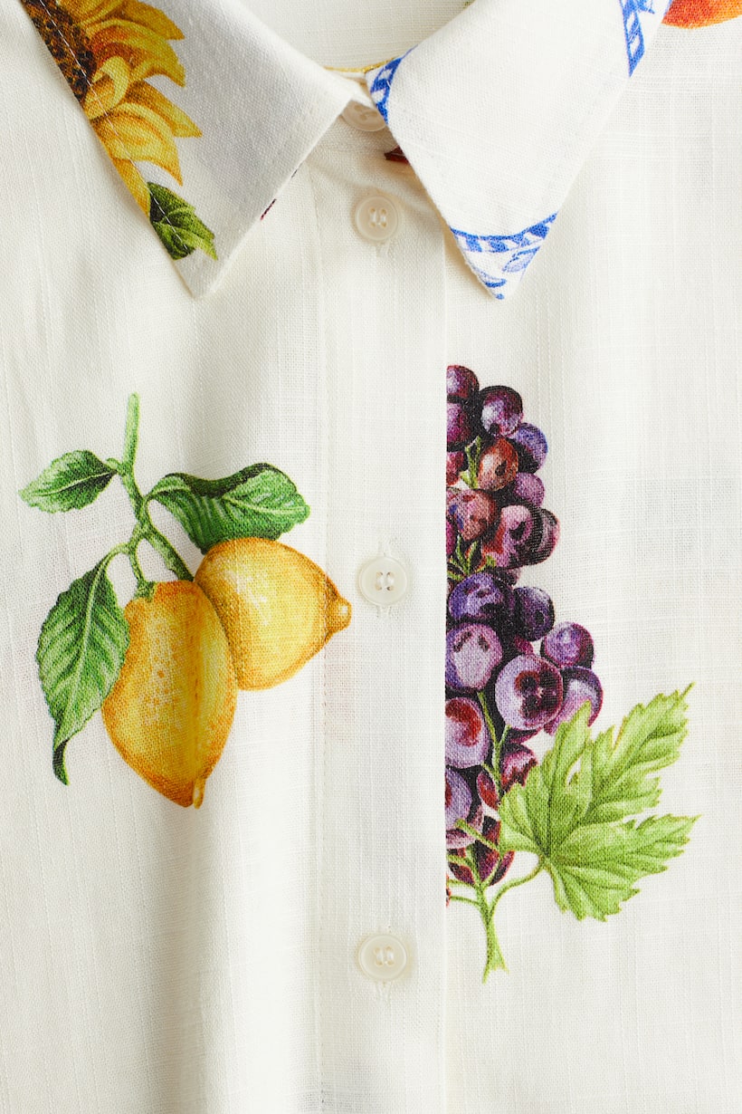 Clothing Lemon Shirt H&m T-Shirt With Printed Motif White