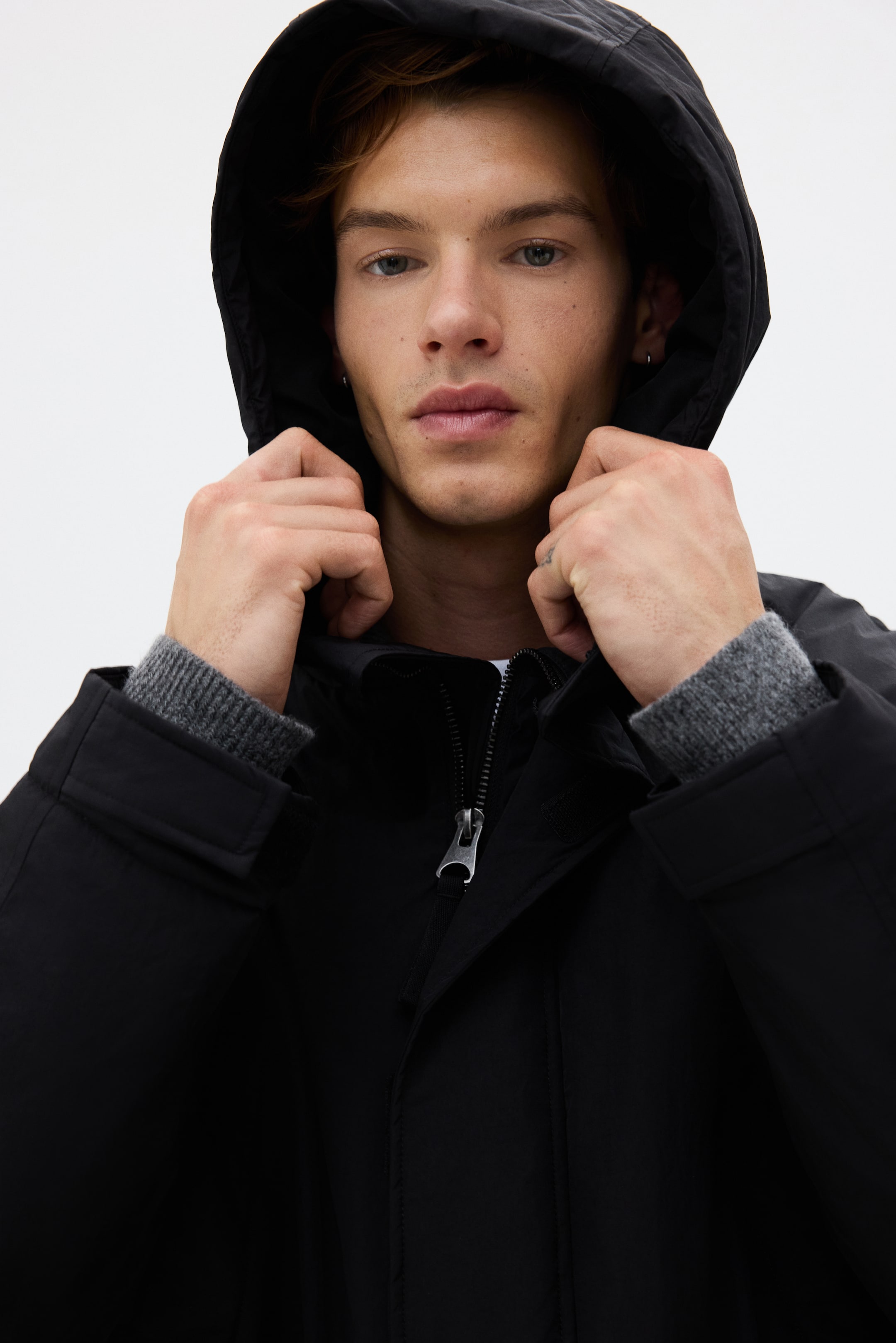 Ampliar la imagen: Parka repelente al agua - Black - Men | H&M MX 2