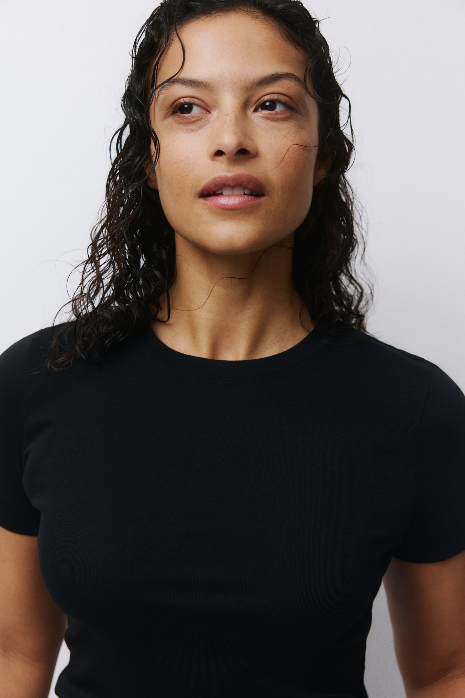 Áo thun cotton - Màu đen/Màu trắng/Màu xám khói nhạt/Màu vàng lợt/Màu hồng khói đậm - 3