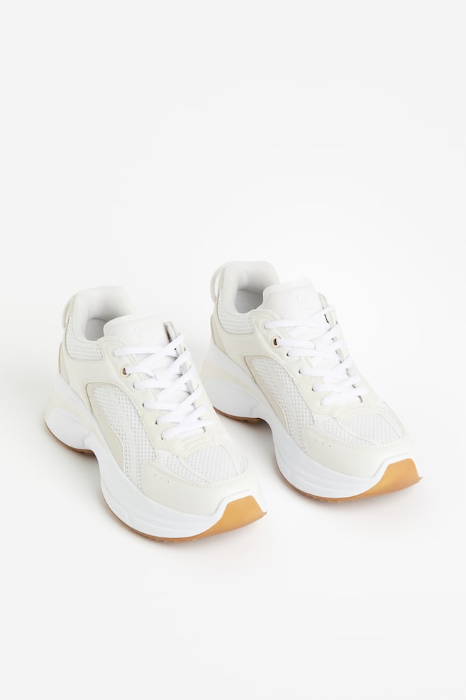 Chunky sneakers - Hvid/Hvid/Sølv - 2